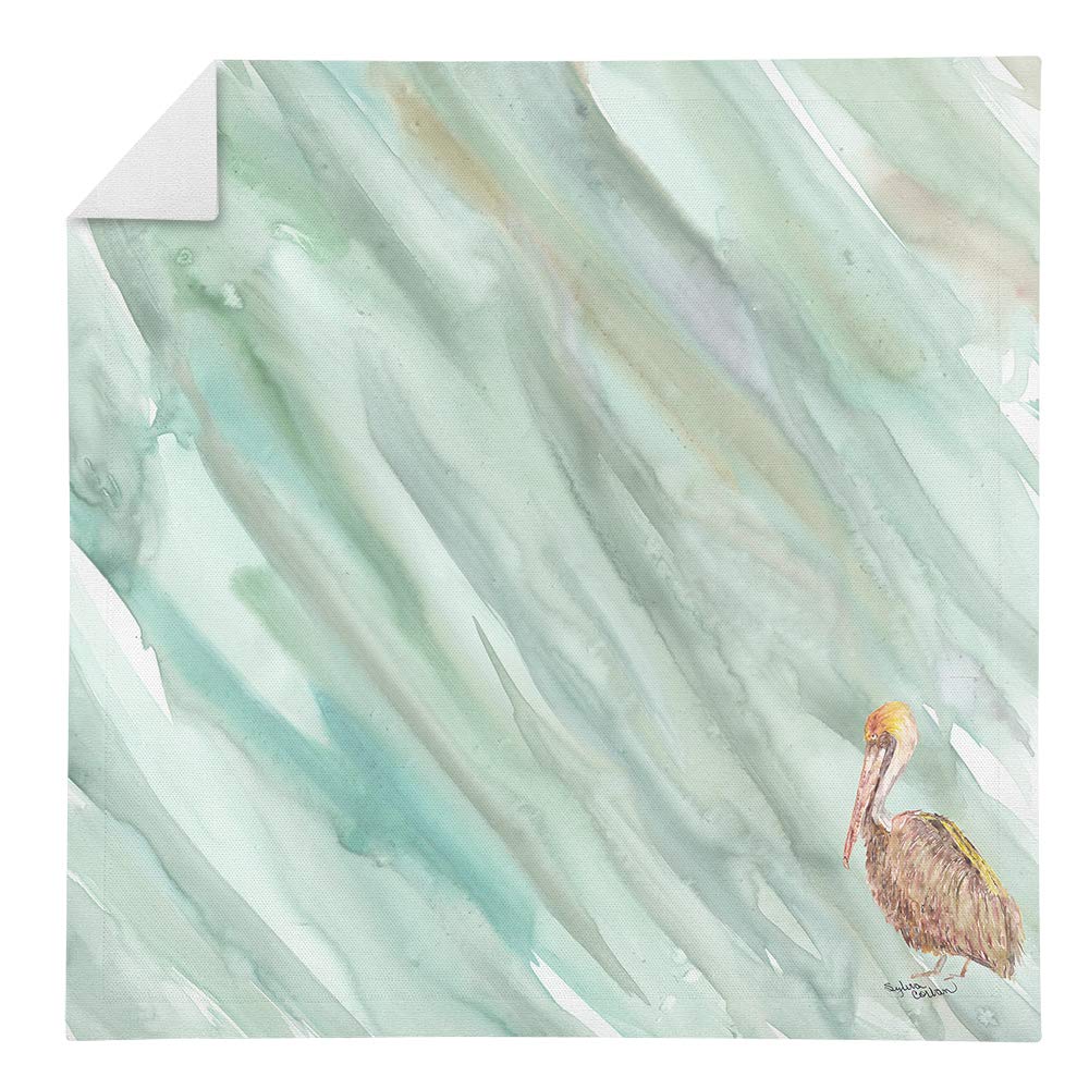 Brown Pelican on Sage Green Napkin SC2063NAP