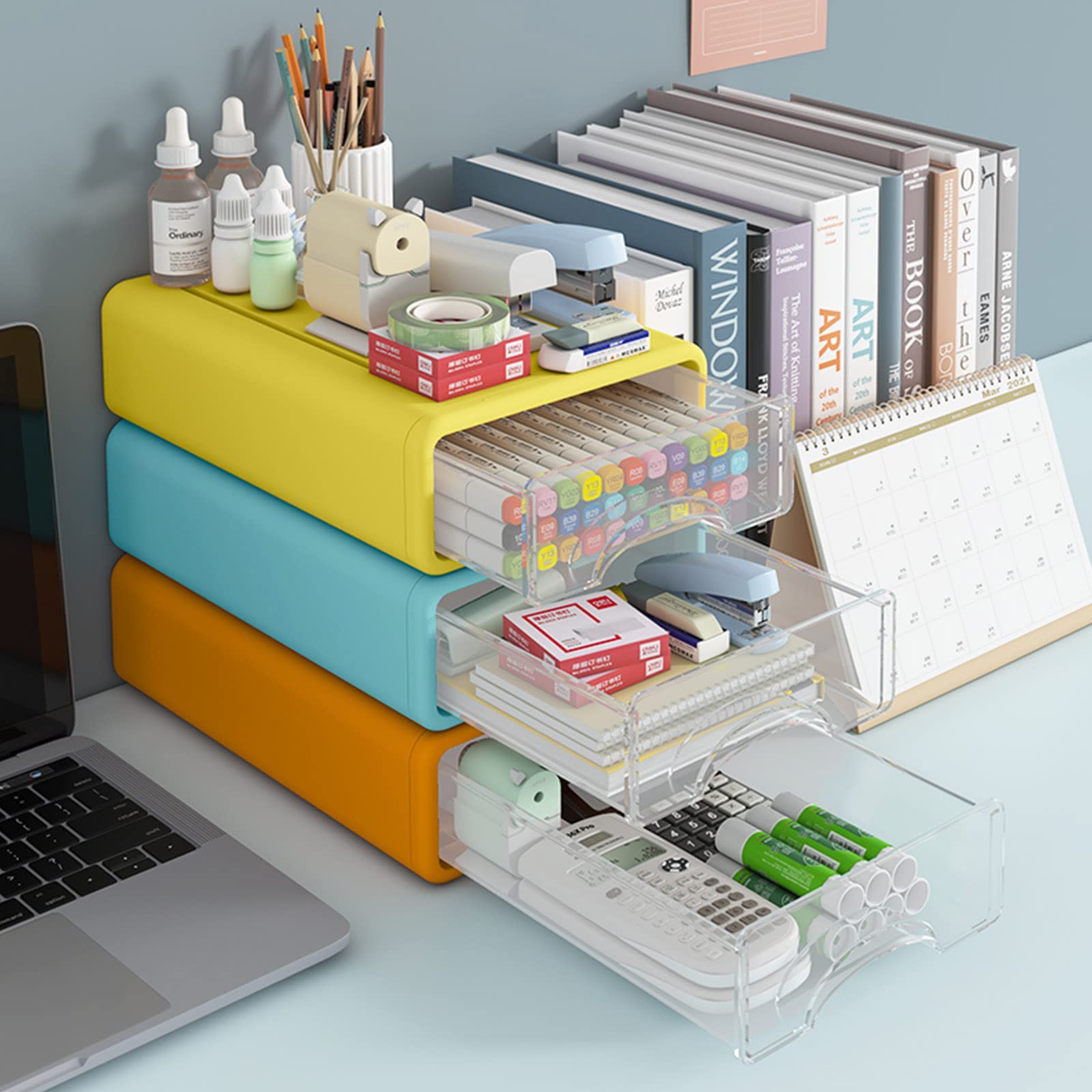 Ubervia Drawer Organisers  Stacking Drawer Organizer Single Drawer Organizer Abs Storage Bins Clear Abs Drawers For Bathroom Or