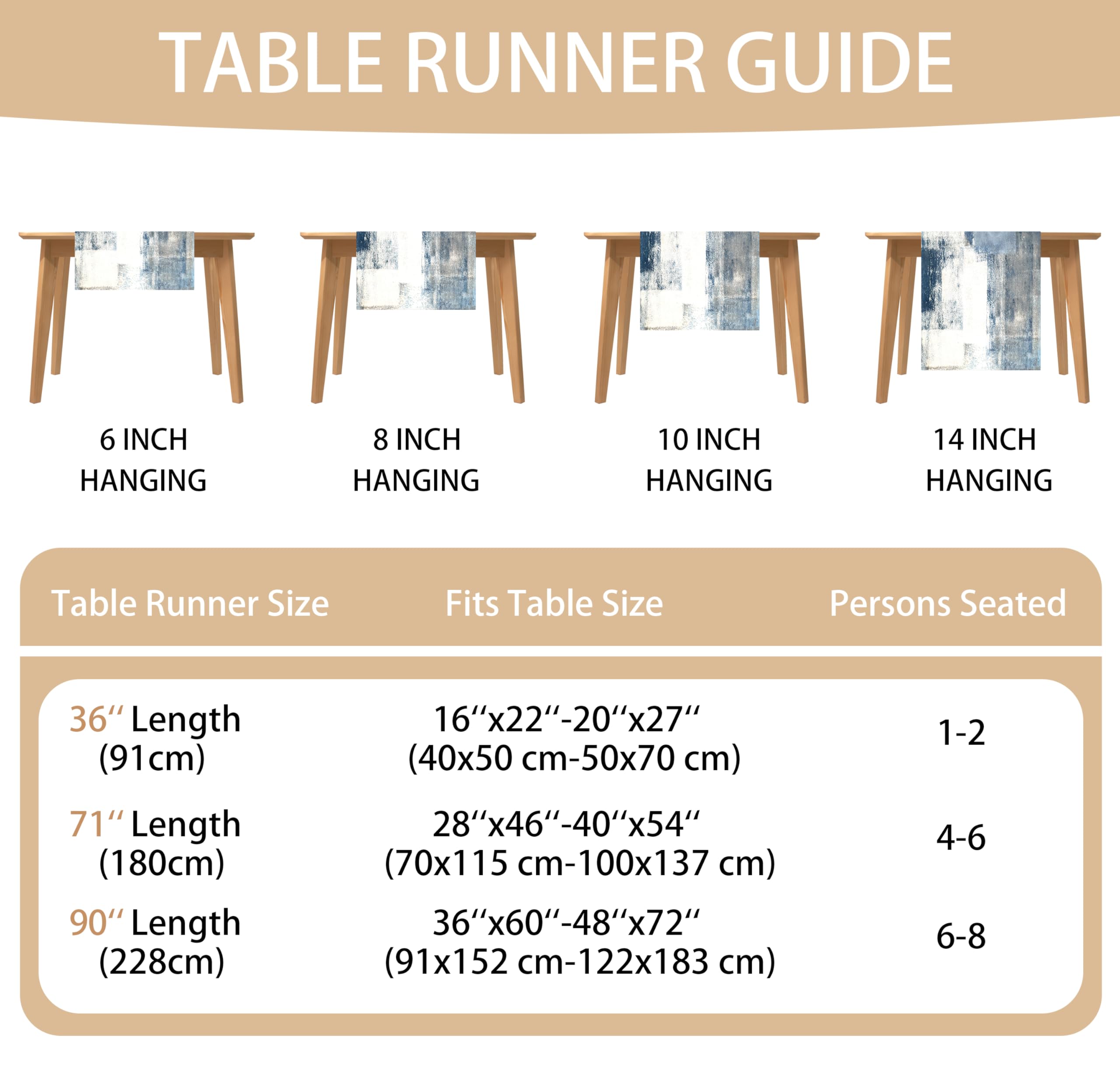 White Gray Table Runners Modern Art Farmhouse Linen Table Runners Dresser Scarves Retro Rustic Style for Party Kitchen Dining Ta
