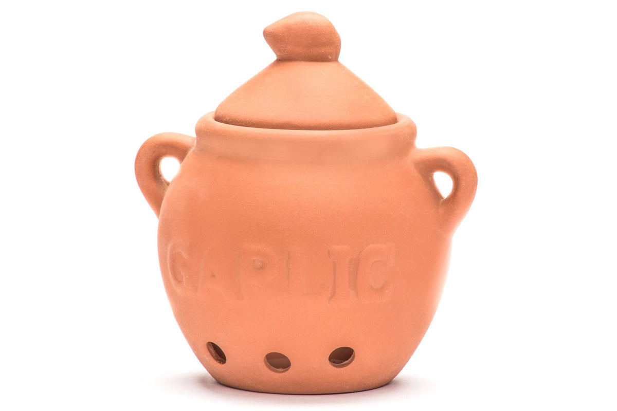 Fox Run Garlic Keeper, Terra Cotta, Red, 4.25 X 5.25 X 5.25 Inches