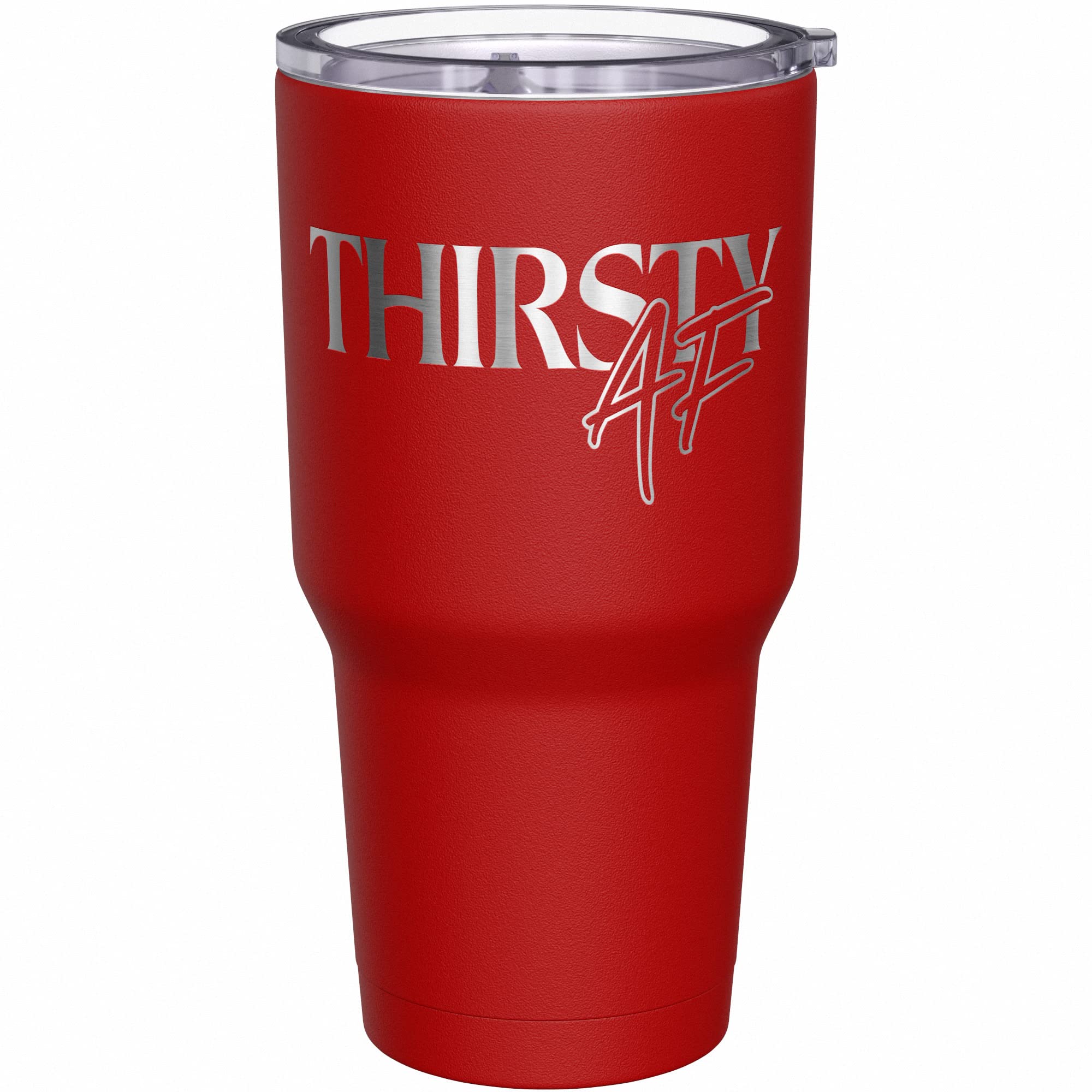 We The People Holsters - Thirsty AF - Coffee Tumbler - American Flag Coffee Travel Mug - Engraved Tumbler - Double Insulated Tumbler - 30 oz