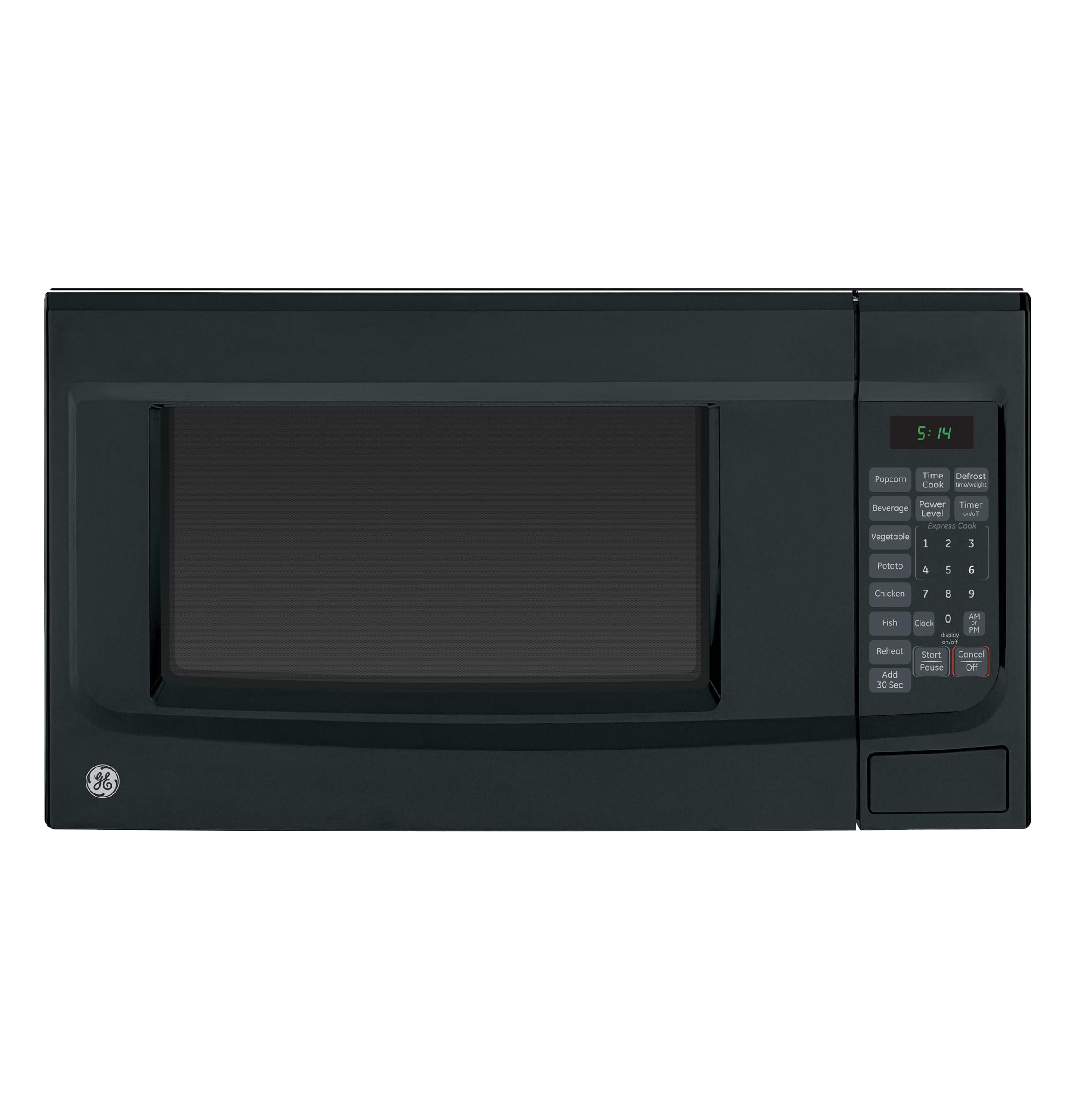 GE GCST14S1WBB Microwave Oven, 1,100-watt 7 Auto Cooking Settings, Kitchen Essentials for The Countertop, Dorm Room or Apartment