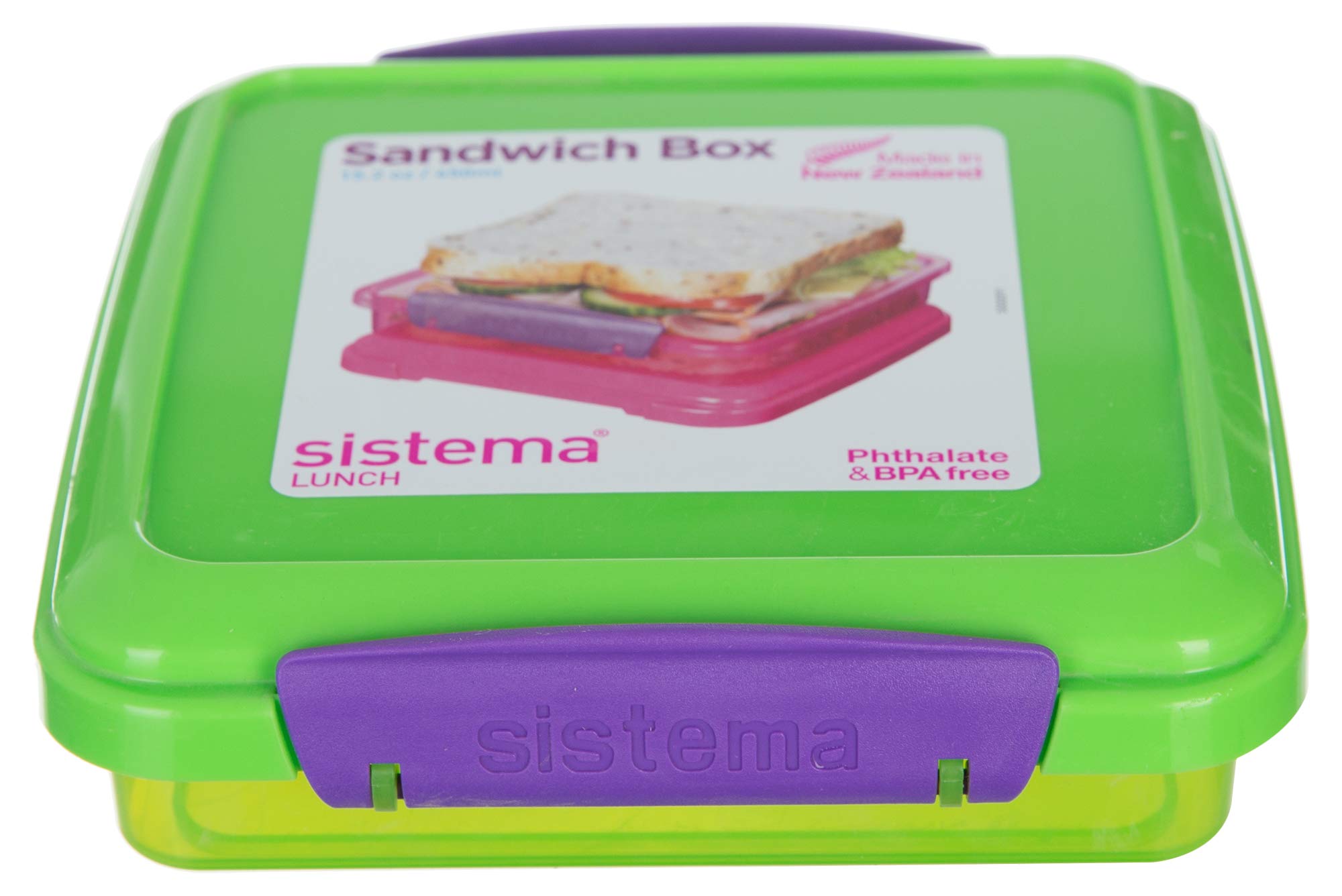 Sistema Sandwich Box Colored Lunch Box, 450Ml