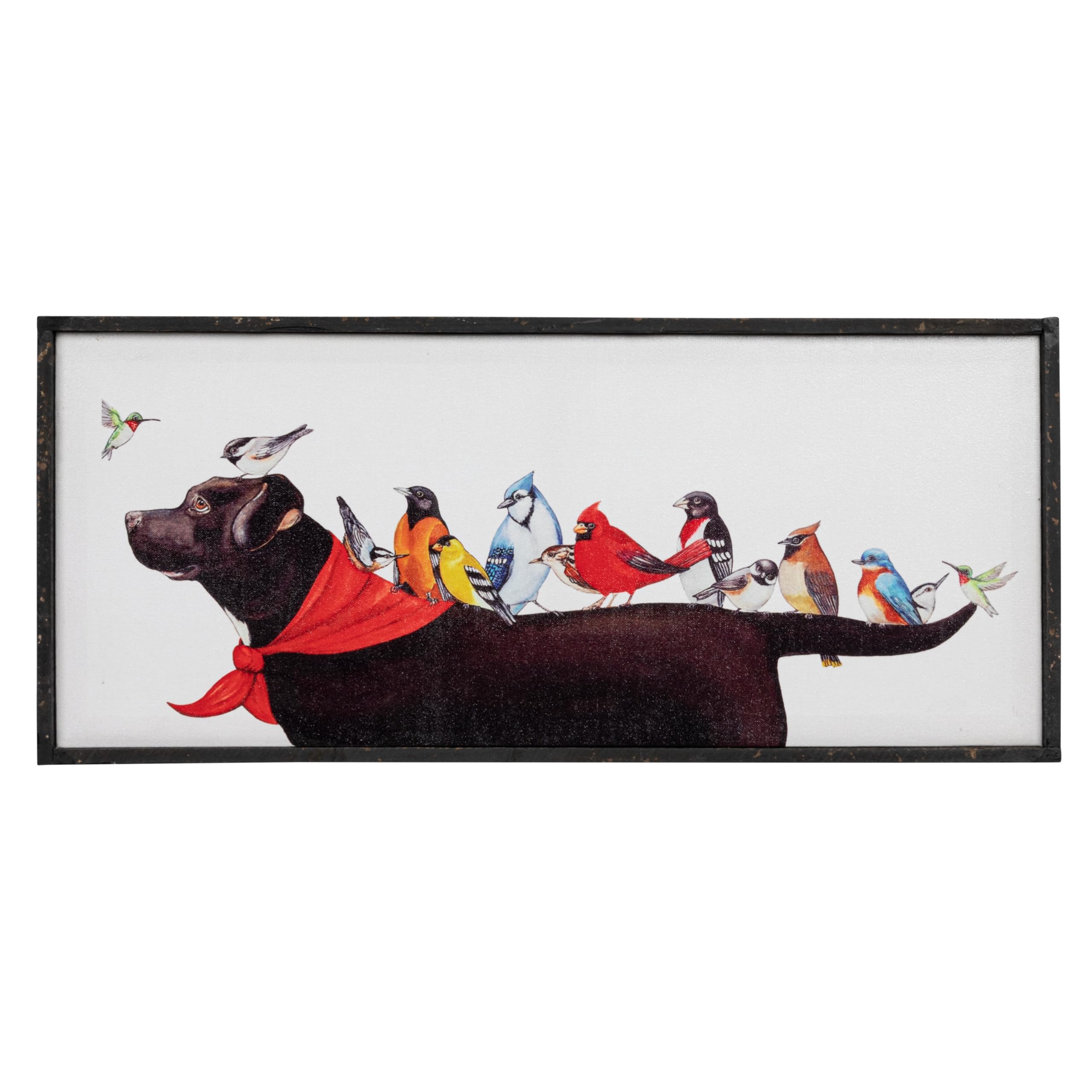 Birds & Dog Framed Wall D?cor