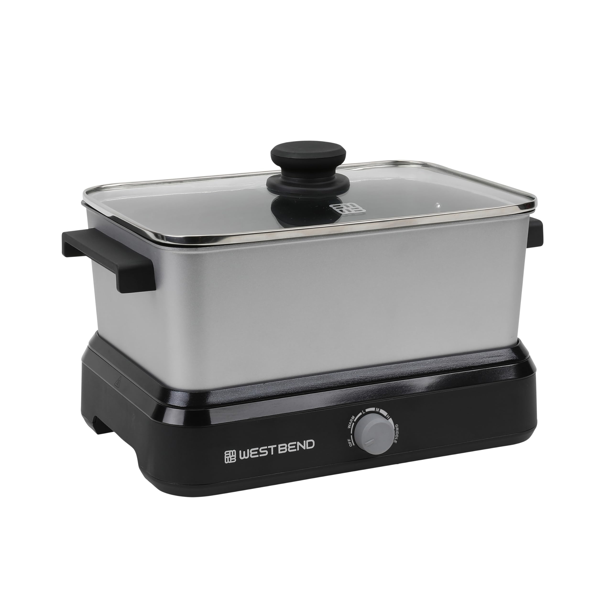 West Bend 87905 Slow Cooker Large Capacity Non-Stick Vessel With Variable Temperature Control Includes Travel Lid And Thermal Ca