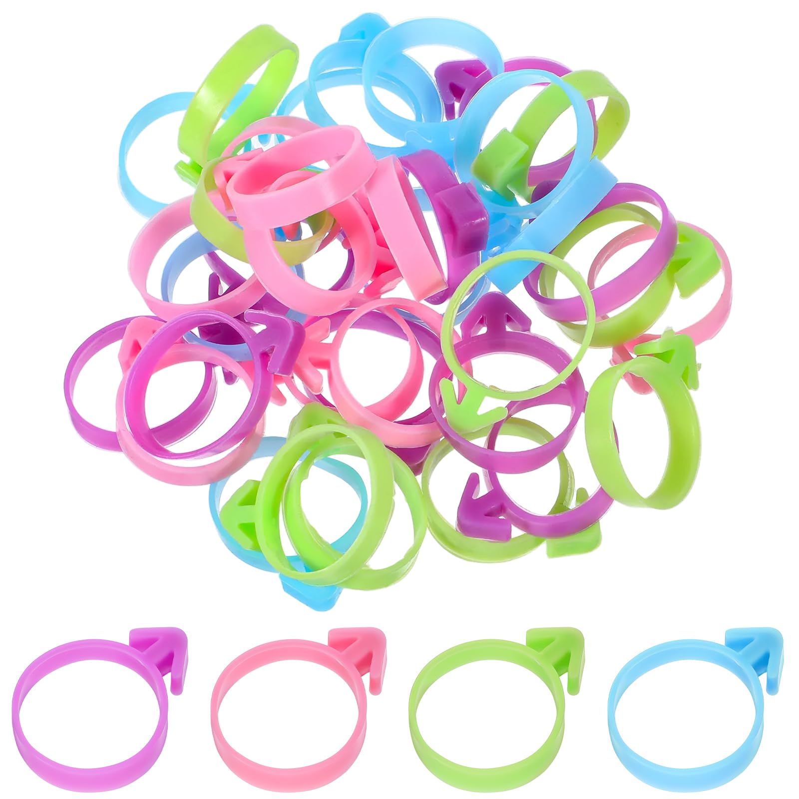 40Pcs Piping Bag Clips, Reusable Pastry Bag Ties Silicone Icing Bag Ties Decoration Bags Clips for Cookies Cupcakes Pastry Bakin