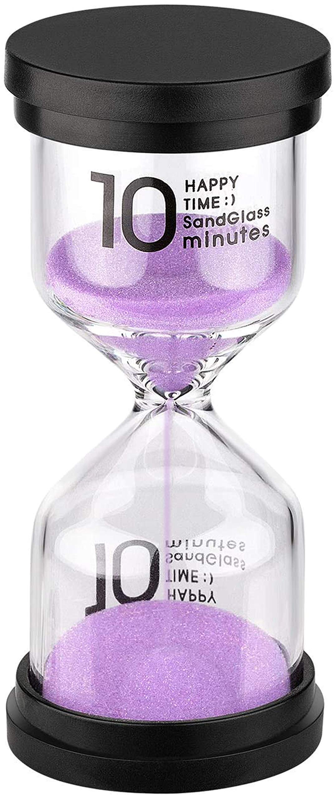 Suliao Hourglass Sand Timer 10 Minute: Plastic Sand Clock, Purple Sand Watch 10 Min, Large Reloj De Arena 10 Minutos, Colorful H