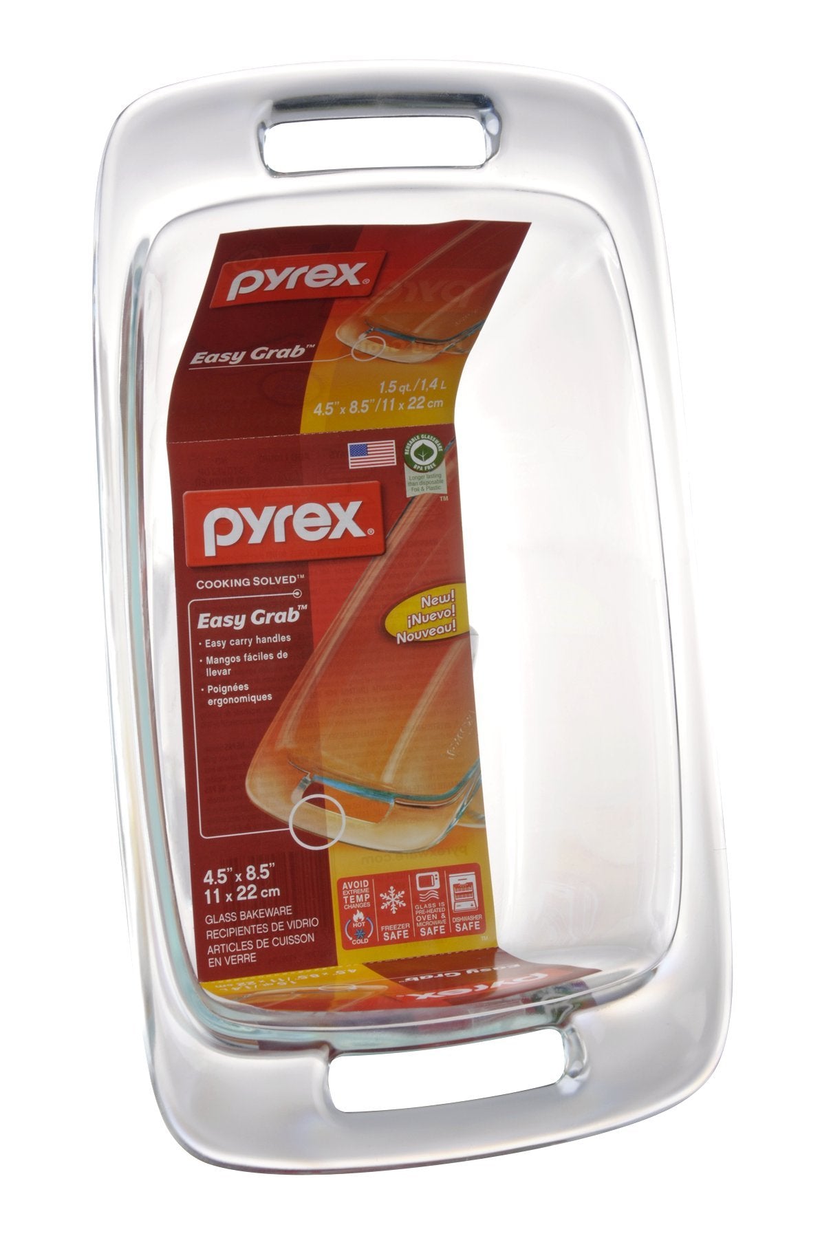 World Kitchen 1085799 Pyrex Easy Grab Loaf Dish