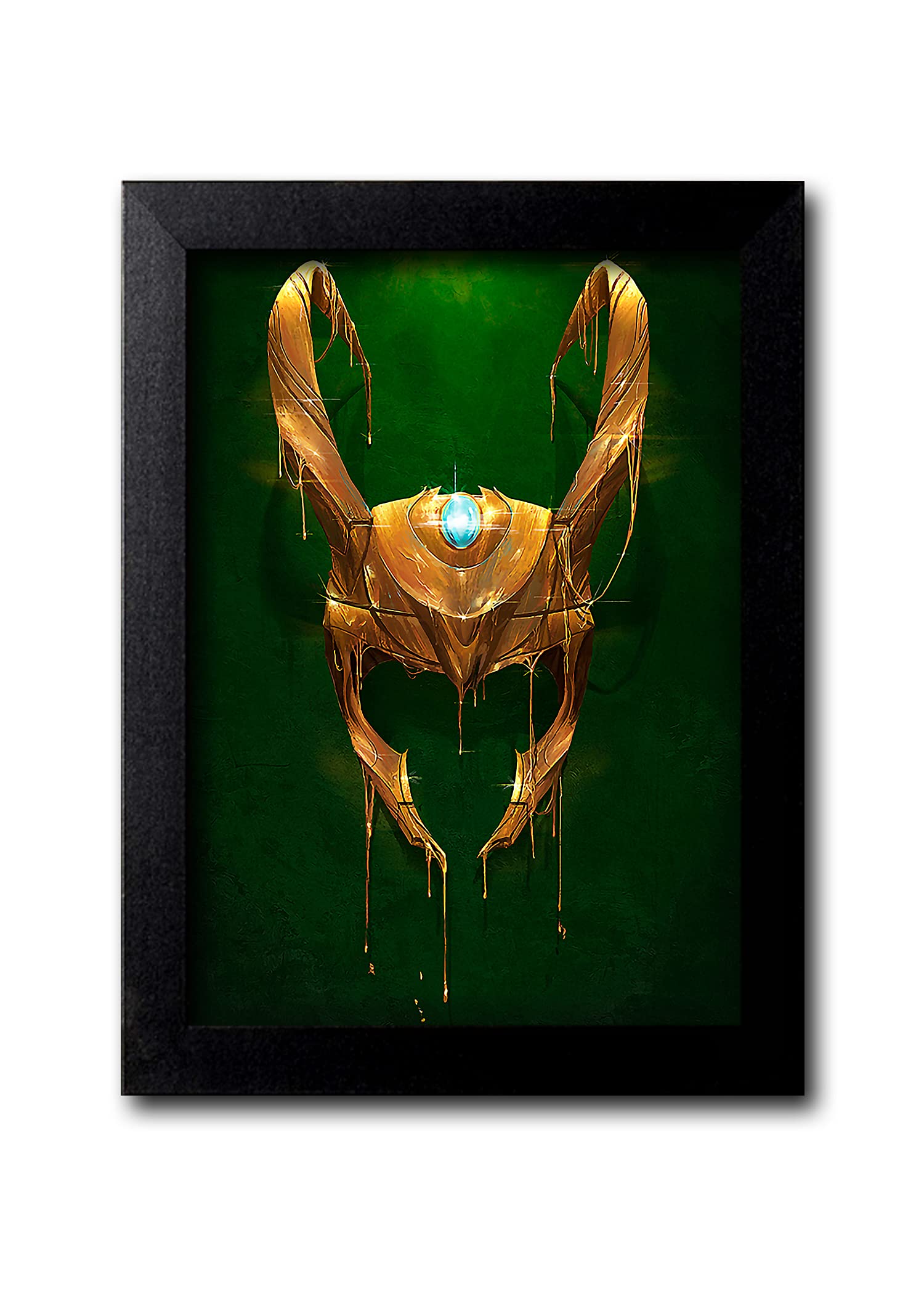 Blue Nexus BNWPC536 Avenger Loki Digital Art Science Fiction Wall Poster with Frame (Multicolor, Medium)