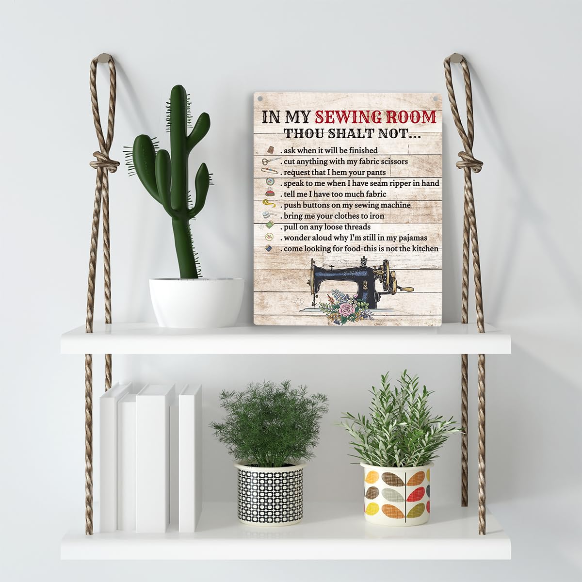 YCYD In My Sewing Room Wall Art Sewing Supplies Home Decor Wall Decor for Sewing Lovers gifts Wooden Hanging Sign Gift for Sewin