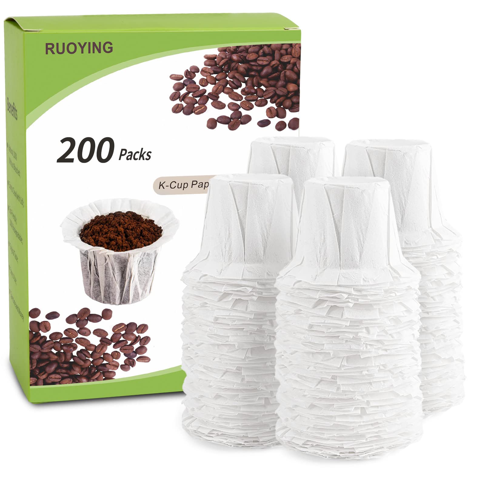 K Cup Coffee Paper Filters Disposable For Reusable K Cup Filters, Disposable Keurig K Cup Filters, Compatible With Keurig Single