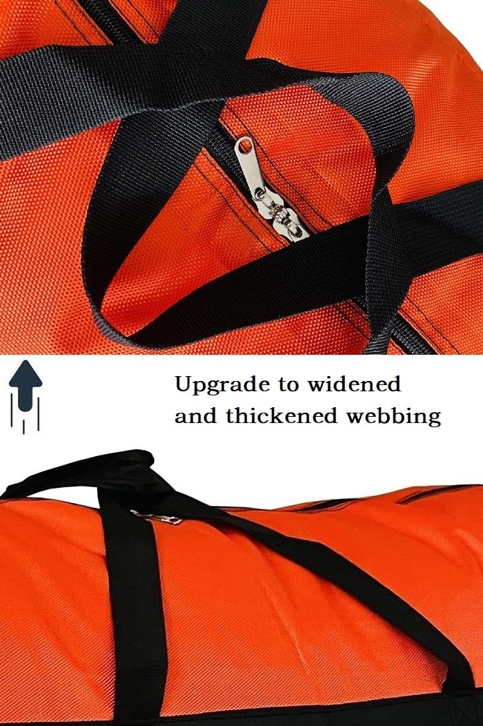 Yikithom Extra Large Storage Duffle Bag For Travel, Orange Oversized Giant Big Traveling Duffle Bag