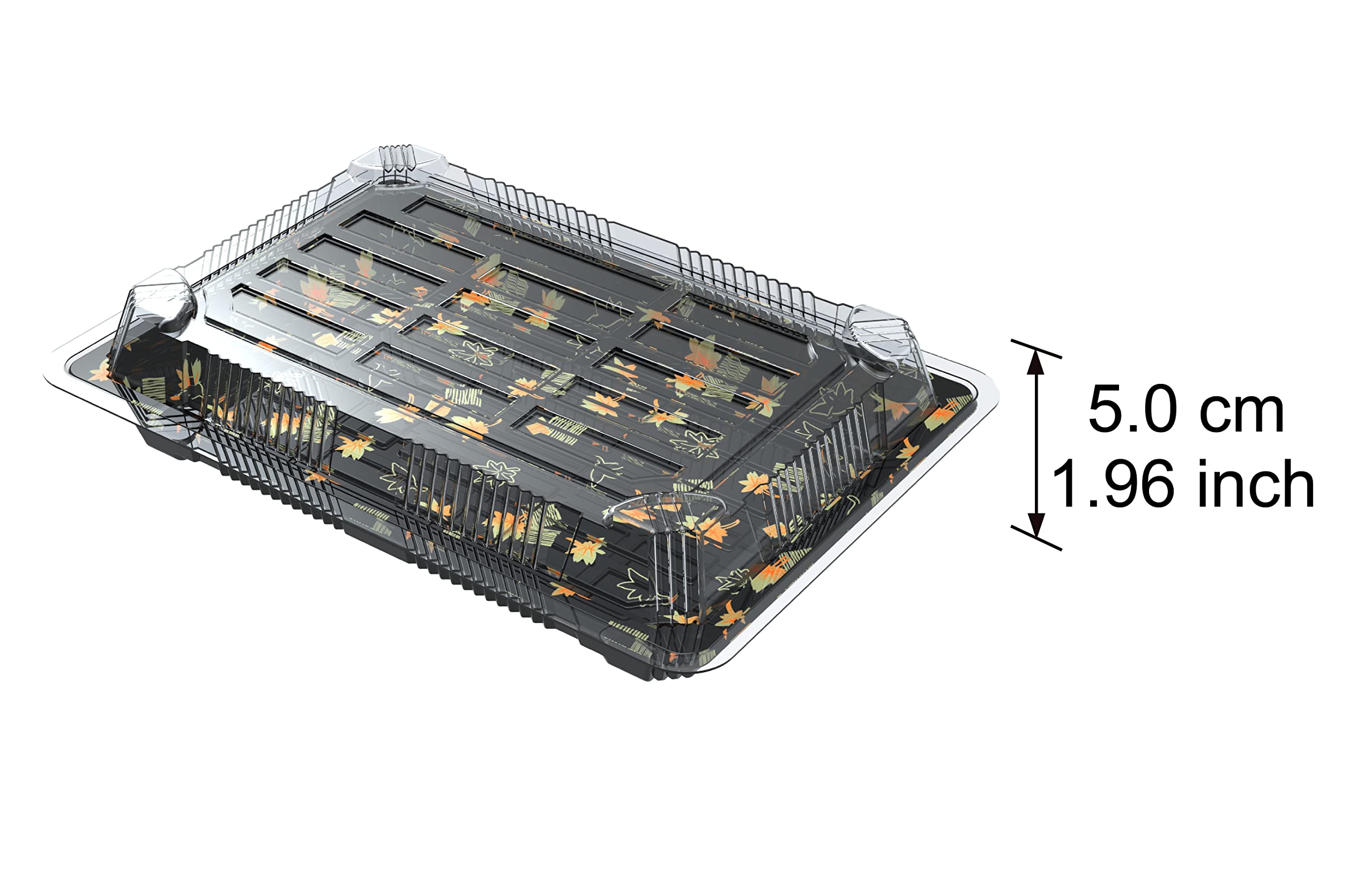 Seaboom 5# Sushi Container Sushi Tray Sushi Plate 7 * 5-Inch Take Out With Clear Lid 400 Sets 5#