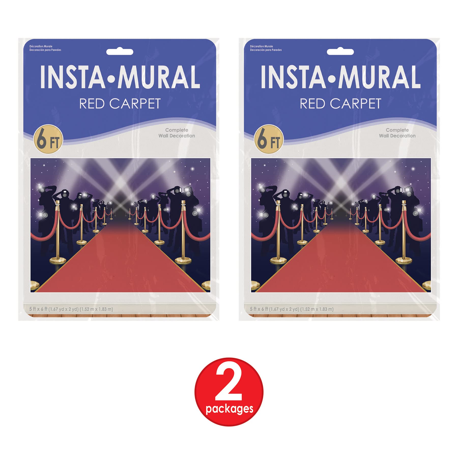 Red Carpet Insta Mural Photo Backdrop Pack of 2