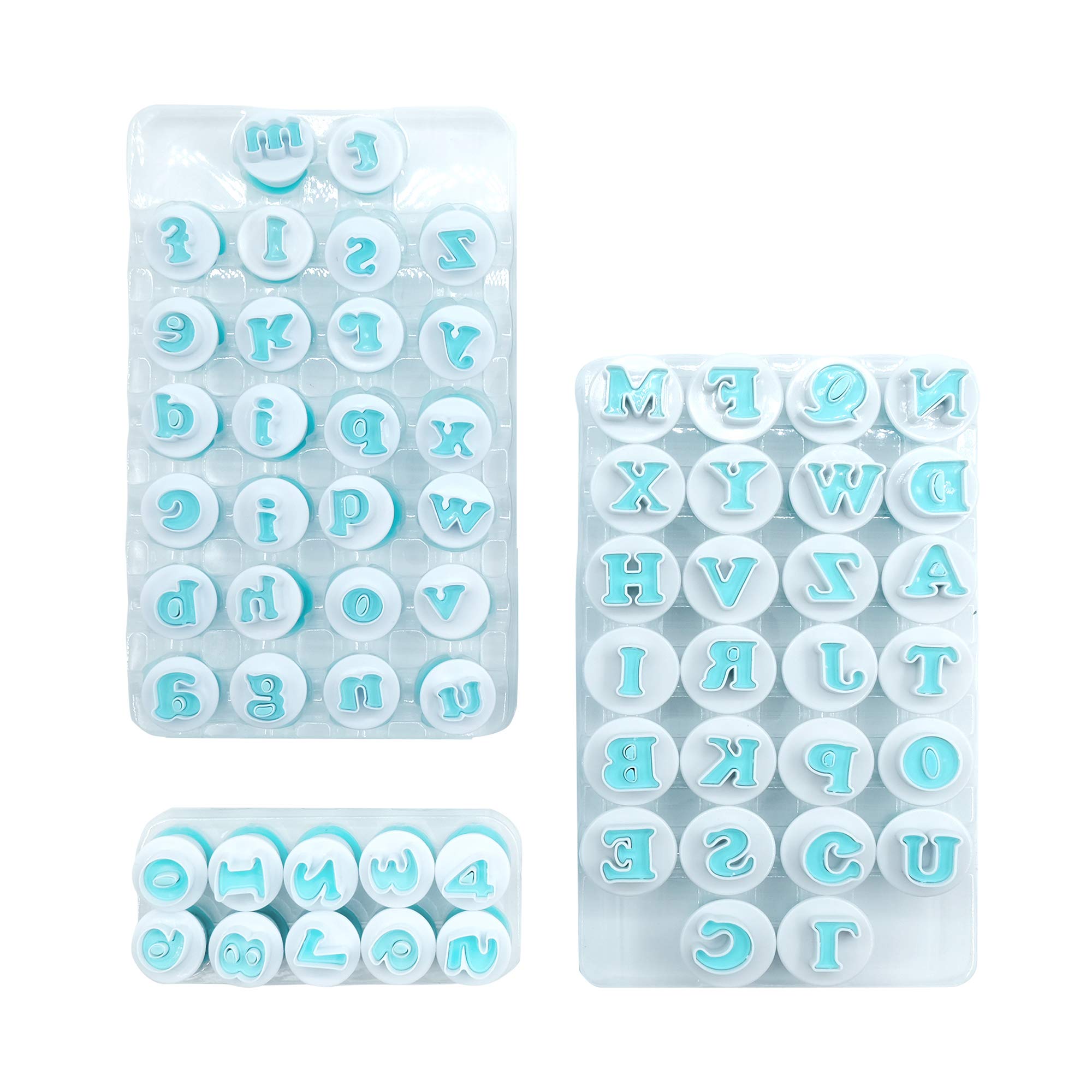 3 Set Fondant Alphabet/Letter Cutters And Number Set,Cake Biscuit Mold,Cake Decorating Tools, Cookie Stamp Impress,Embosser Cutt