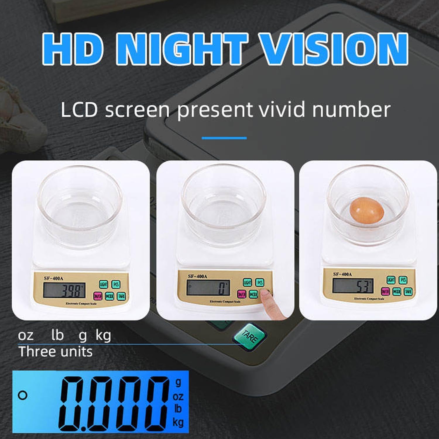 Dr. Care Electronic Kitchen Digital Weighing Scale With Tare Function (10 Kg-Sf 400A) Maximum Weight Capacity 10 Kg, Color White