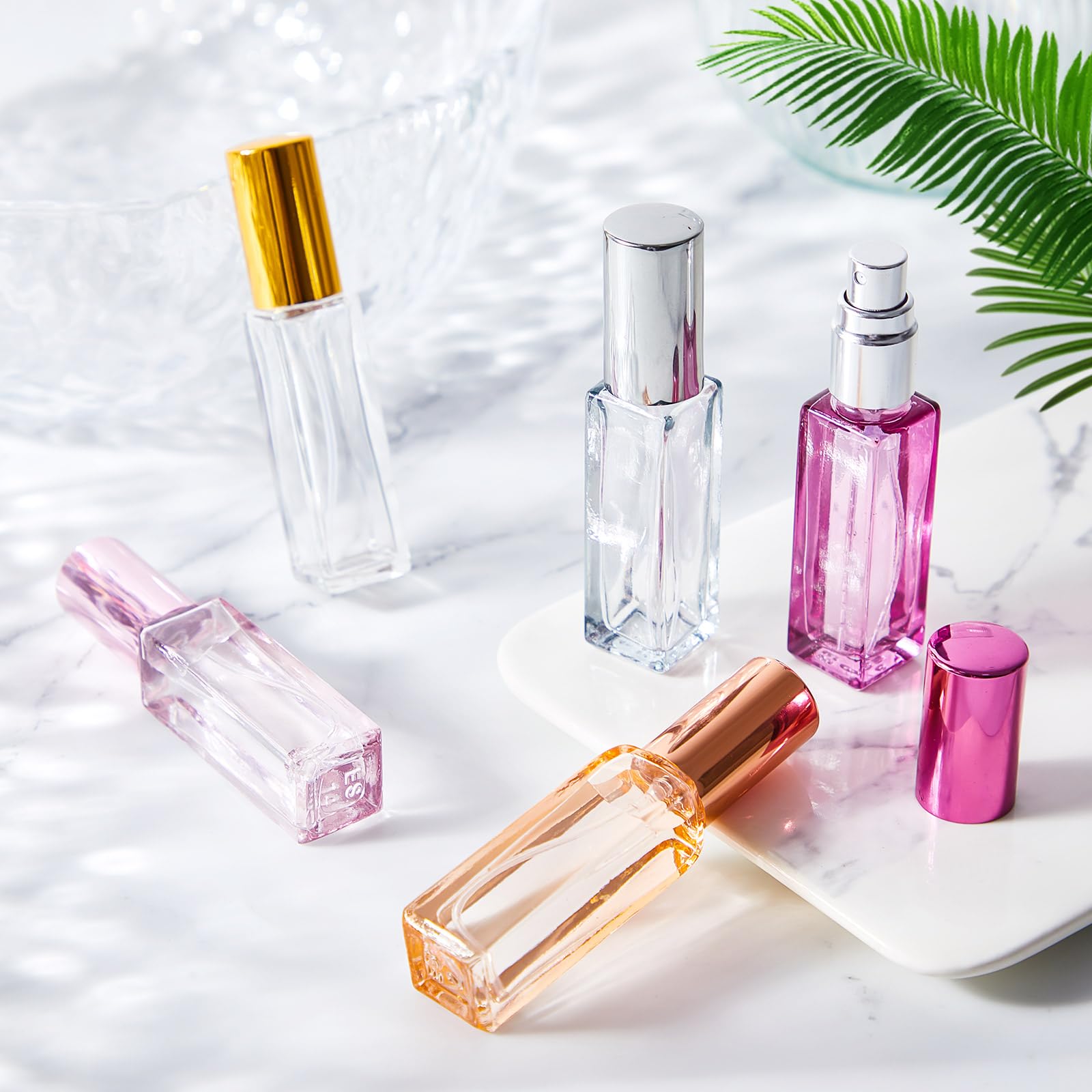 Singhoow 20 Pcs 10 Ml Perfume Travel Refillable, Mini Cologne Perfume Bottles Empty, Portable Sprayer For Travel Size Spray Bott