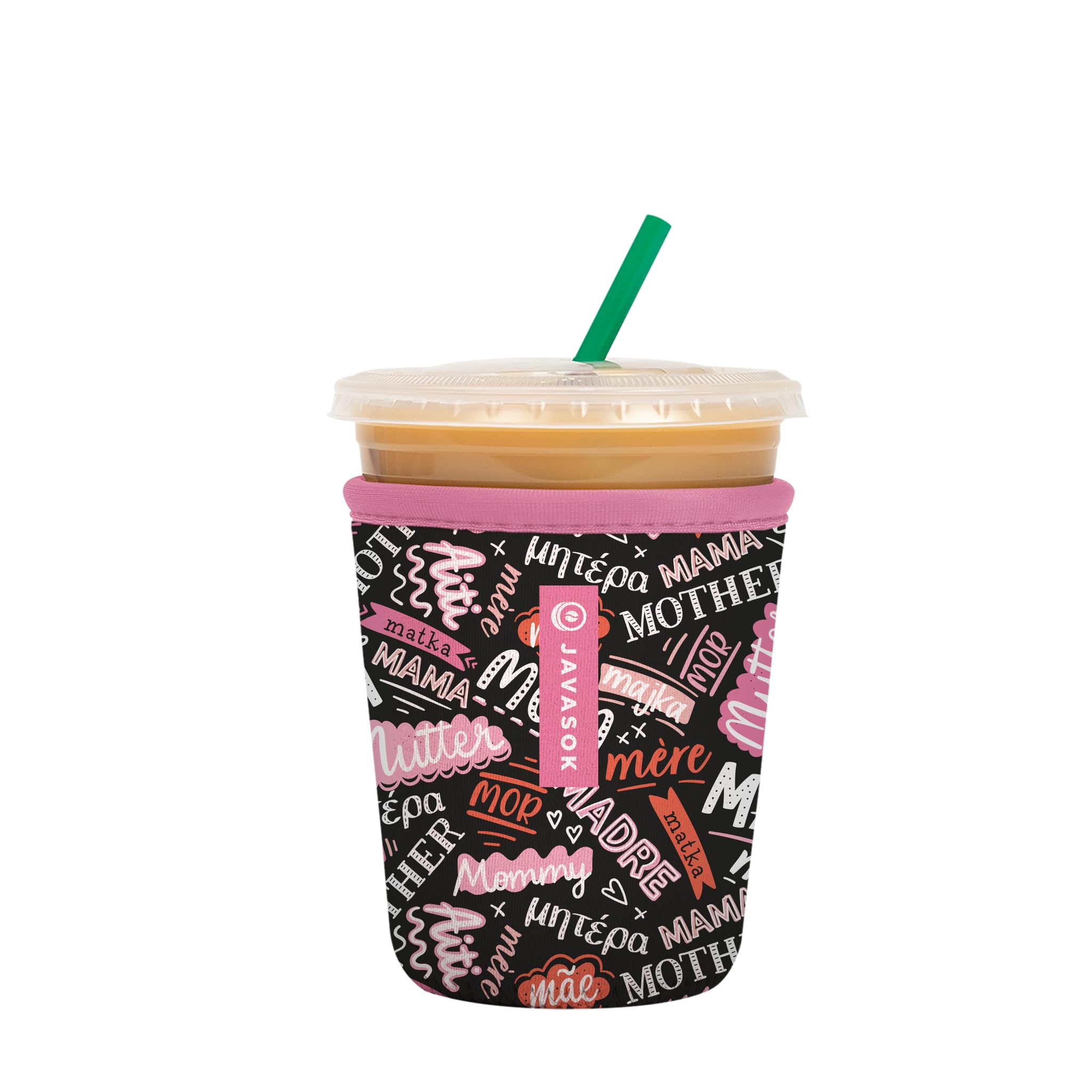 Sok It Java Sok Iced Coffee & Cold Soda Insulated Neoprene Cup Sleeve (Mom Love, Small: 16-20oz)
