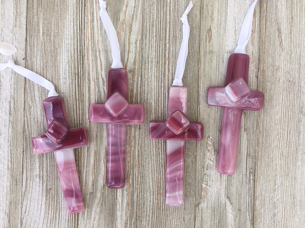 Handmade Glass Cross for Sister with Poem- Gift for Sister on Christmas  Mother's Day  Birthday