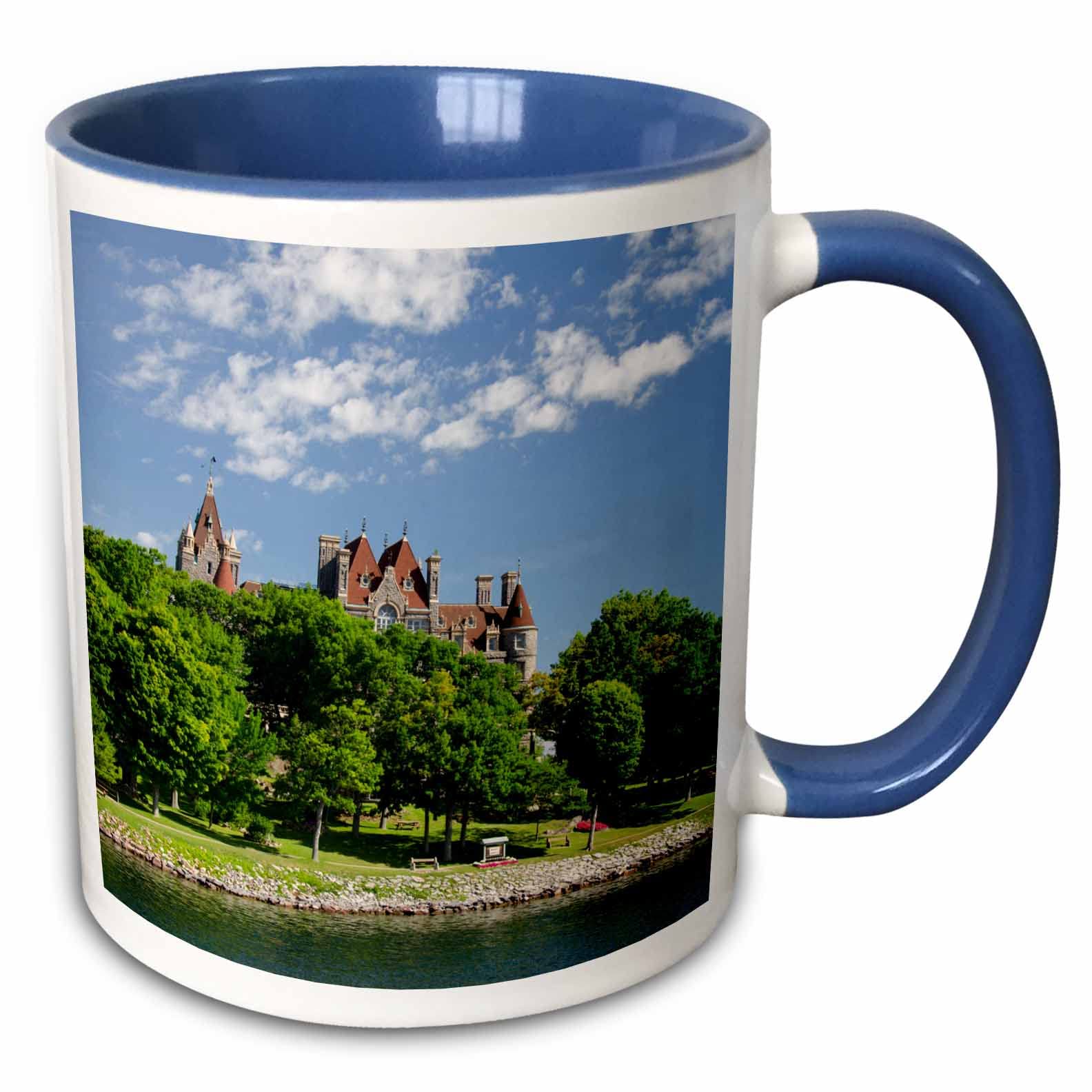 3dRose Boldt Castle, Thousand Islands, New York USA - US33 CMI0181 - Cindy Miller Hopkins 11oz Two-Tone Blue Mug