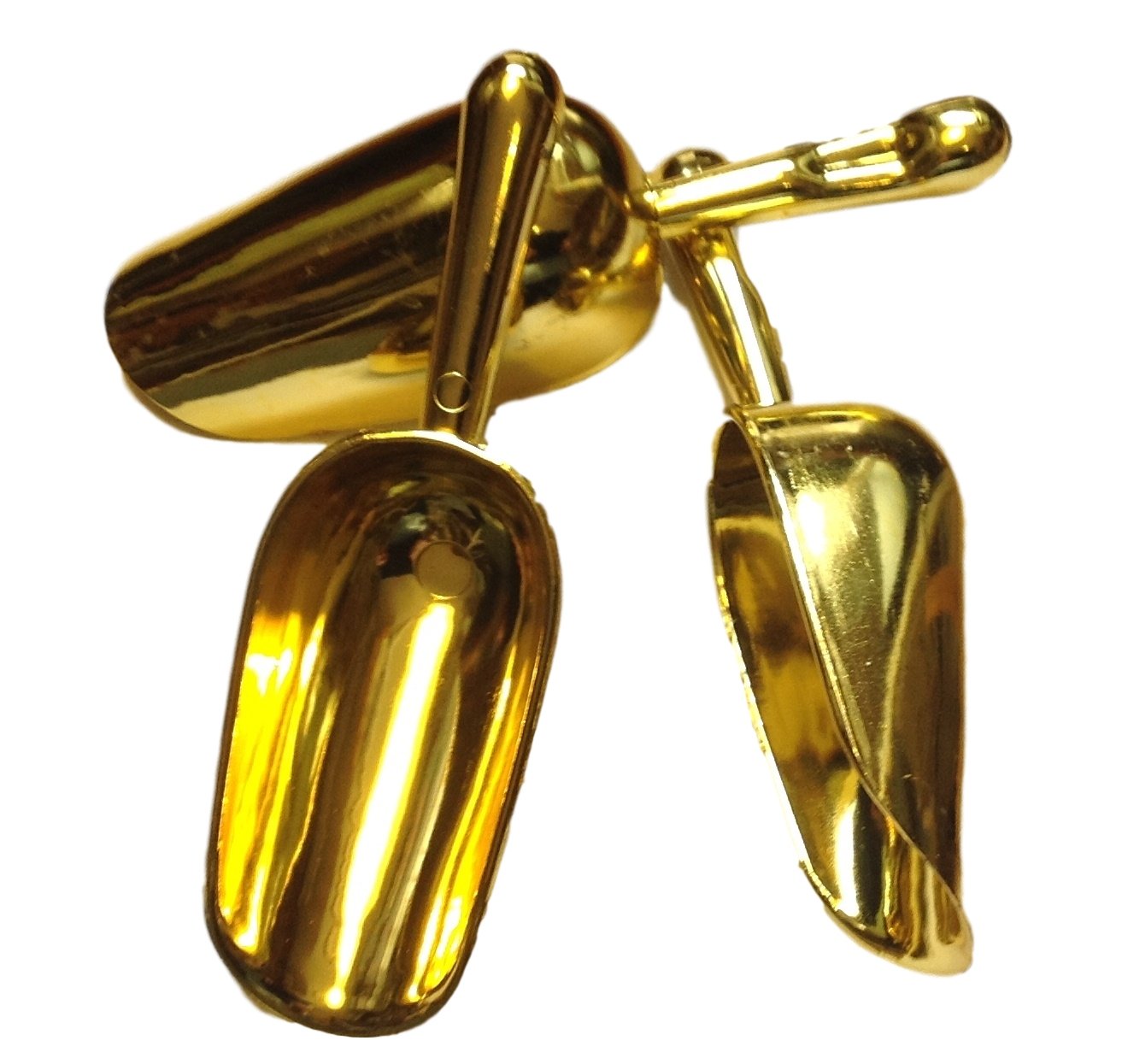 6 Pieces - Package Of 6.25'' Shiny Gold Plastic Scoops For Wedding And Party Candy Buffets