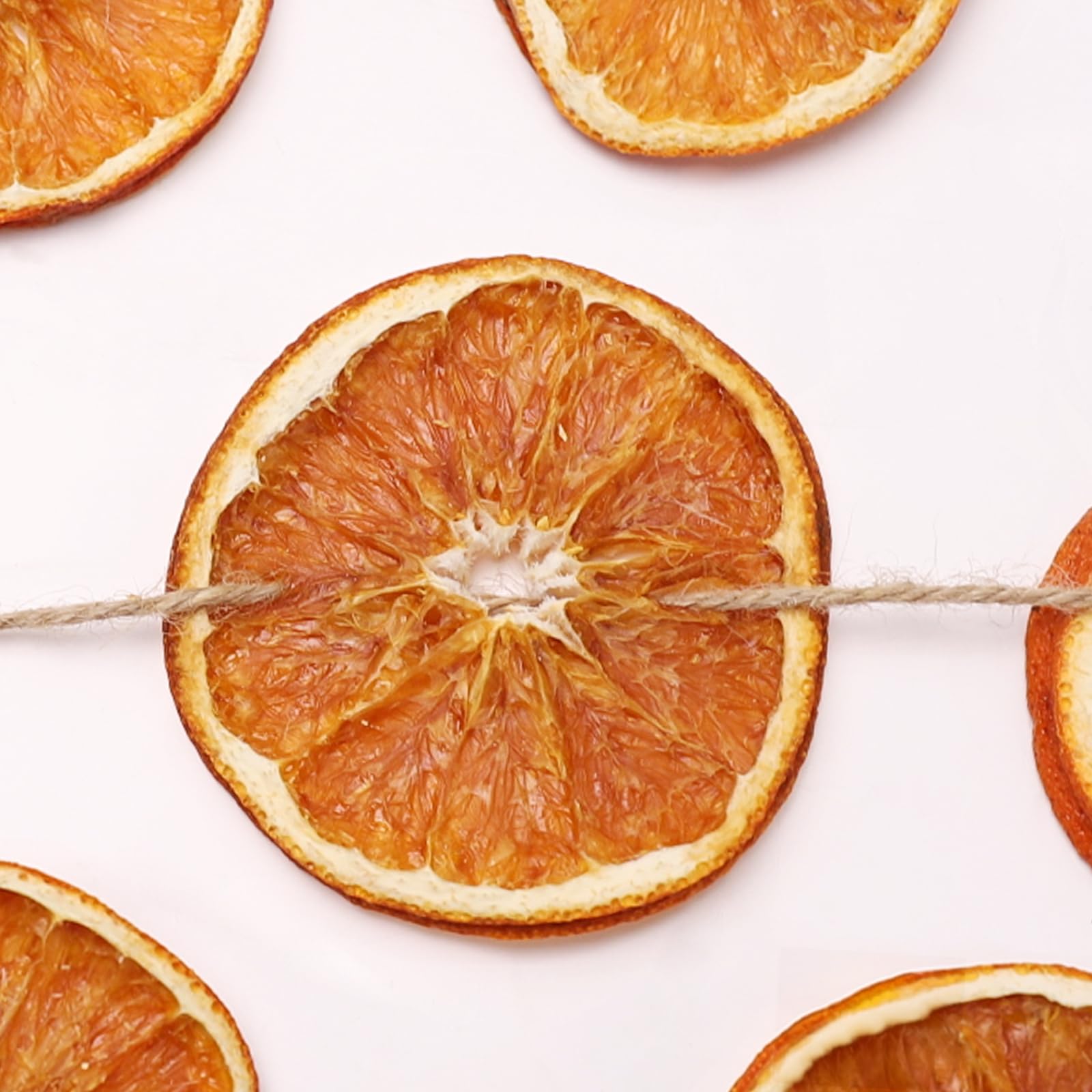 Christmas Decorations - Fall Decor - 10 Ft Dried Orange Slice Christmas Fall Garland - Farmhouse Xmas Thanksgiving Decor Indoor