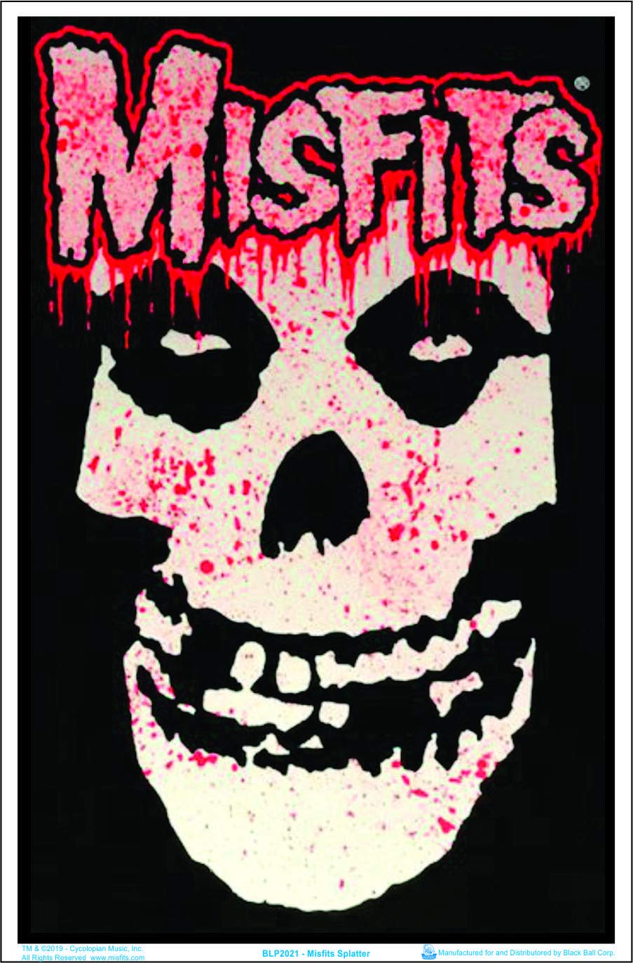 Misfits - Splatter - Officially Licensed, Authentic Blacklight Flocked Poster - 23'' X 35''
