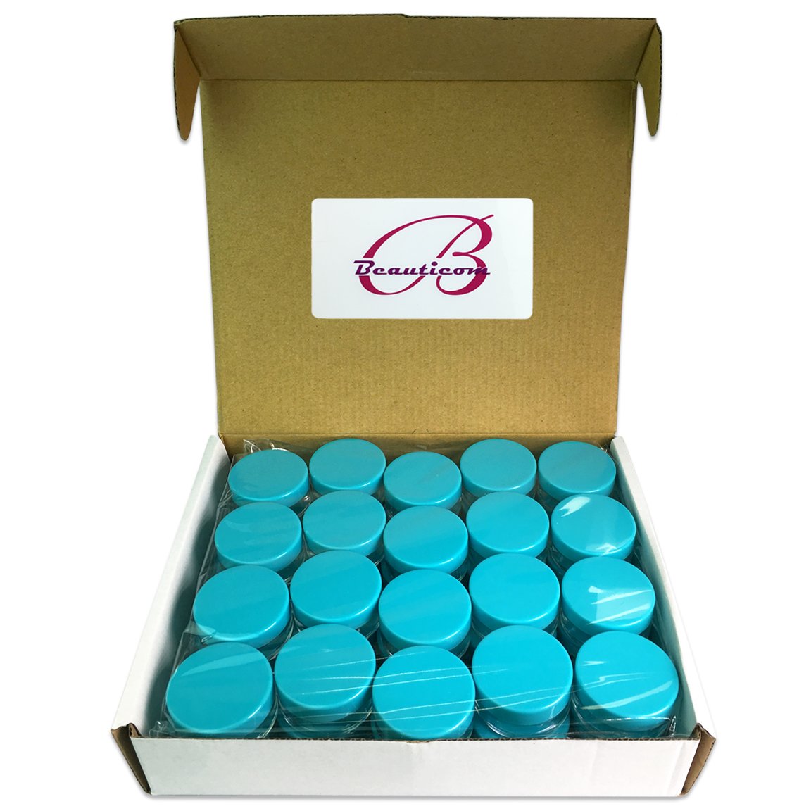 40 New Empty 10 Gram (0.35 Oz) Plastic Pot Jars With Lids For Lip Balms, Salves, Creams, Cosmetics, Nail Accessories, Rhinestone