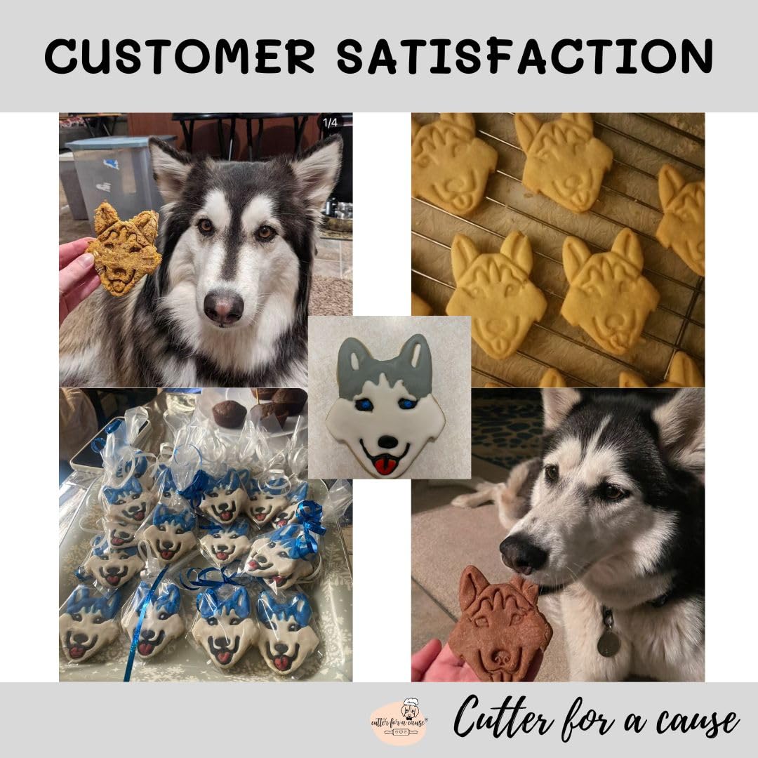Husky Cookie Cutter And Dog Treat Cutter - Face - 3 Inch