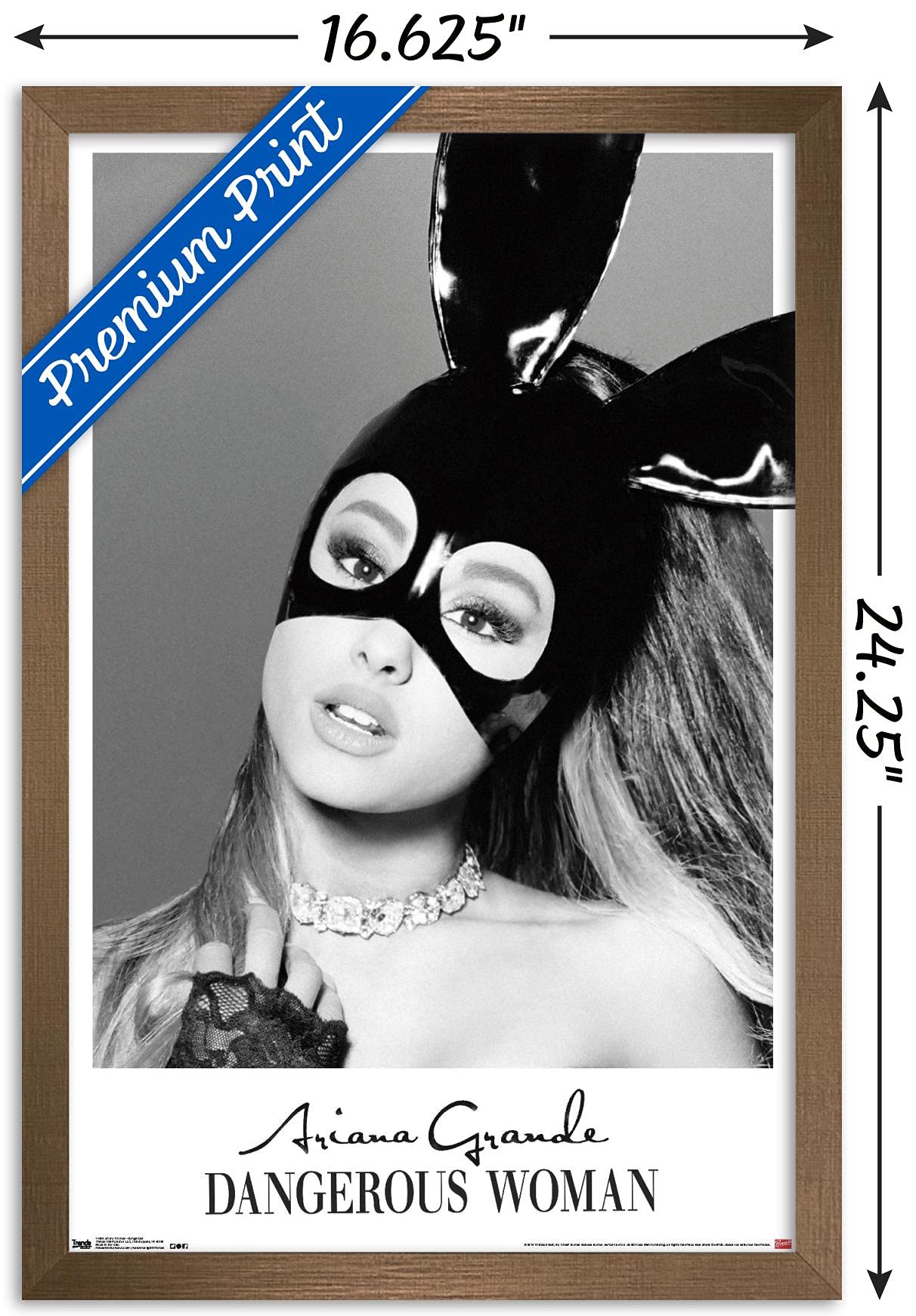 Trends International Ariana Grande - Dangerous Wall Poster, 14.725'' X 22.375'', Bronze Framed Version