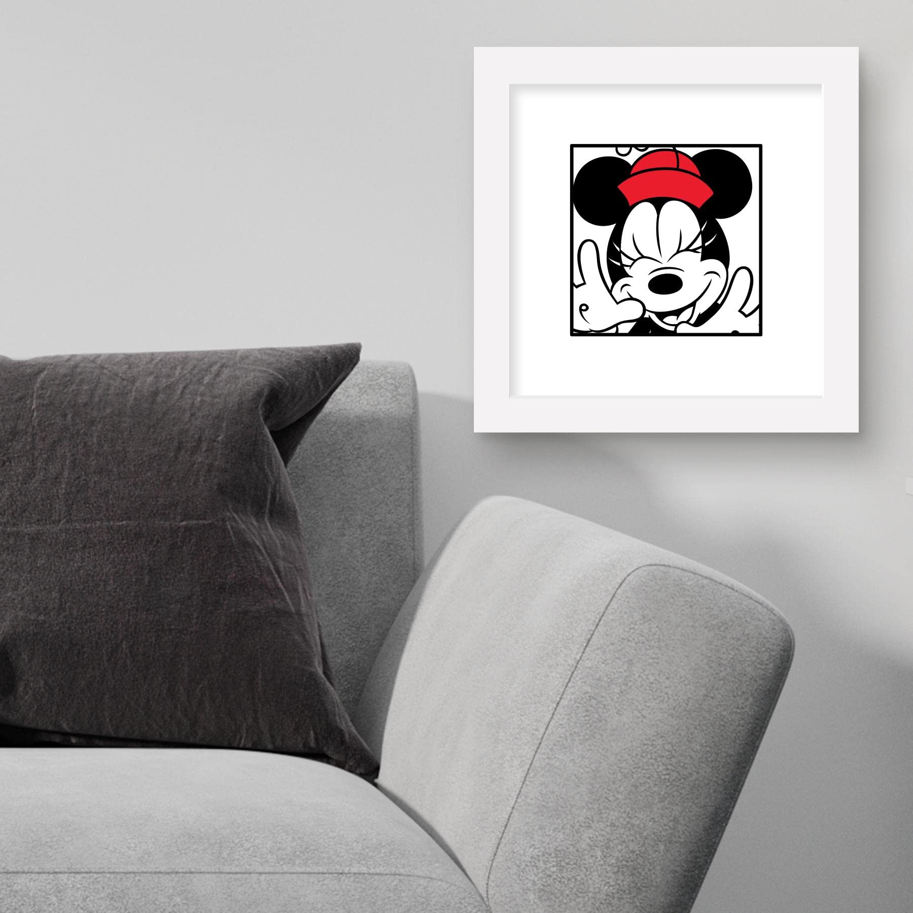 Trends International Gallery Pops Disney Mickey Mouse - Minnie Expressions - Laughing Wall Art Wall Poster, 12'' X 12'', White F