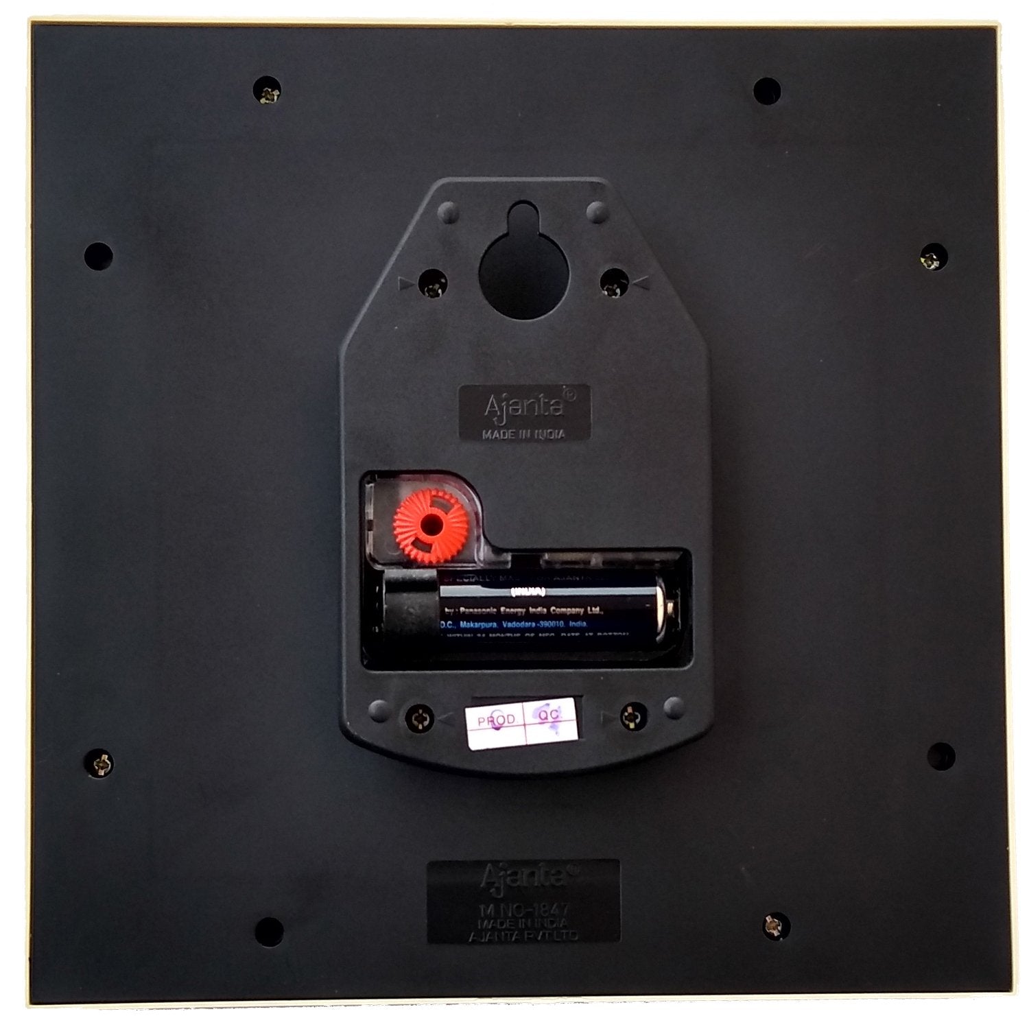 Ajanta Plastic Abstract Wall Clock (172 Mm X 172 Mm X 35 Mm 1847 - Black) - Analog