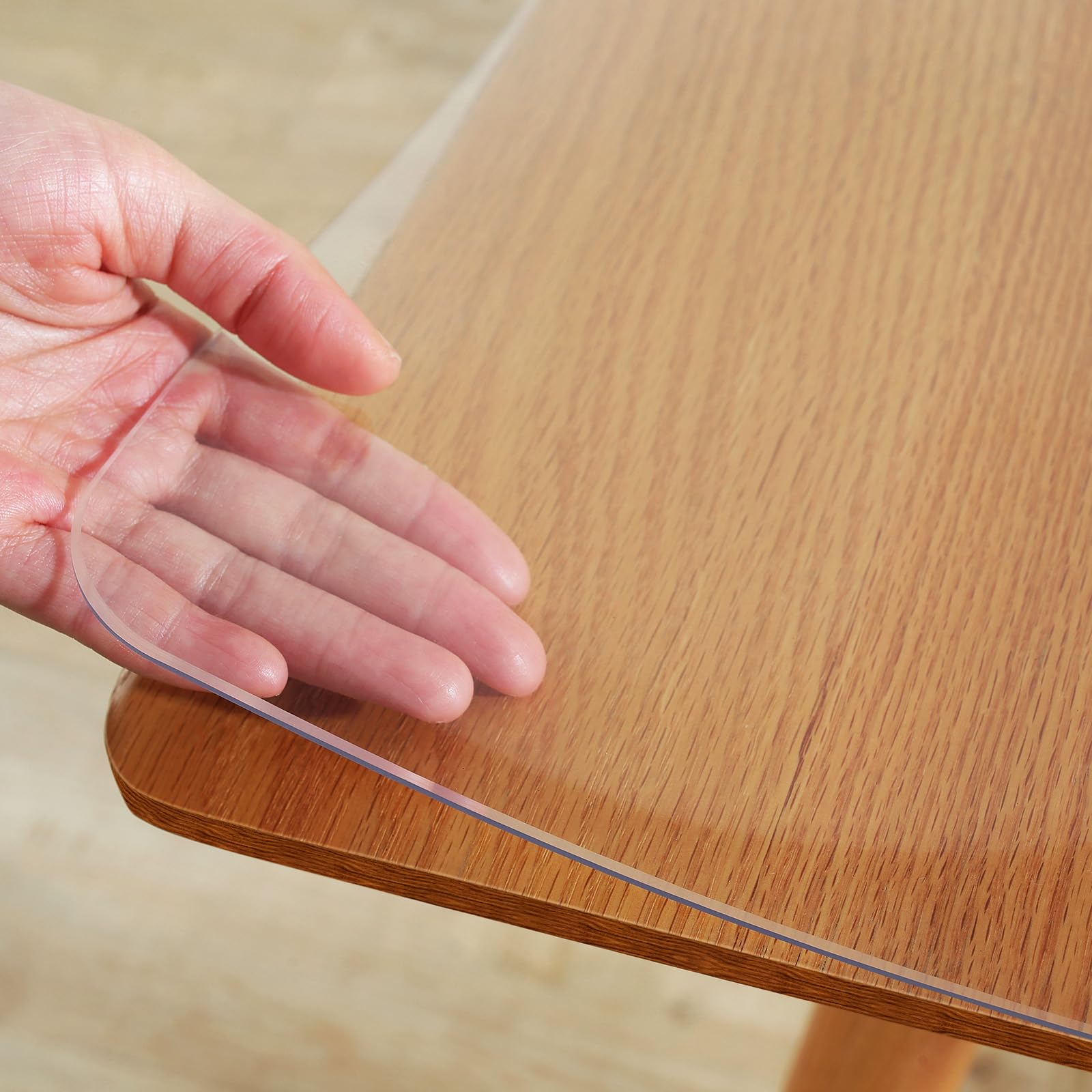 Warmstar Clear Table Cover Protector 36 x 60 Inch, 2mm Thick Plastic Table Cover Rectangle,PVC Clear Table Protector,Desk Protec
