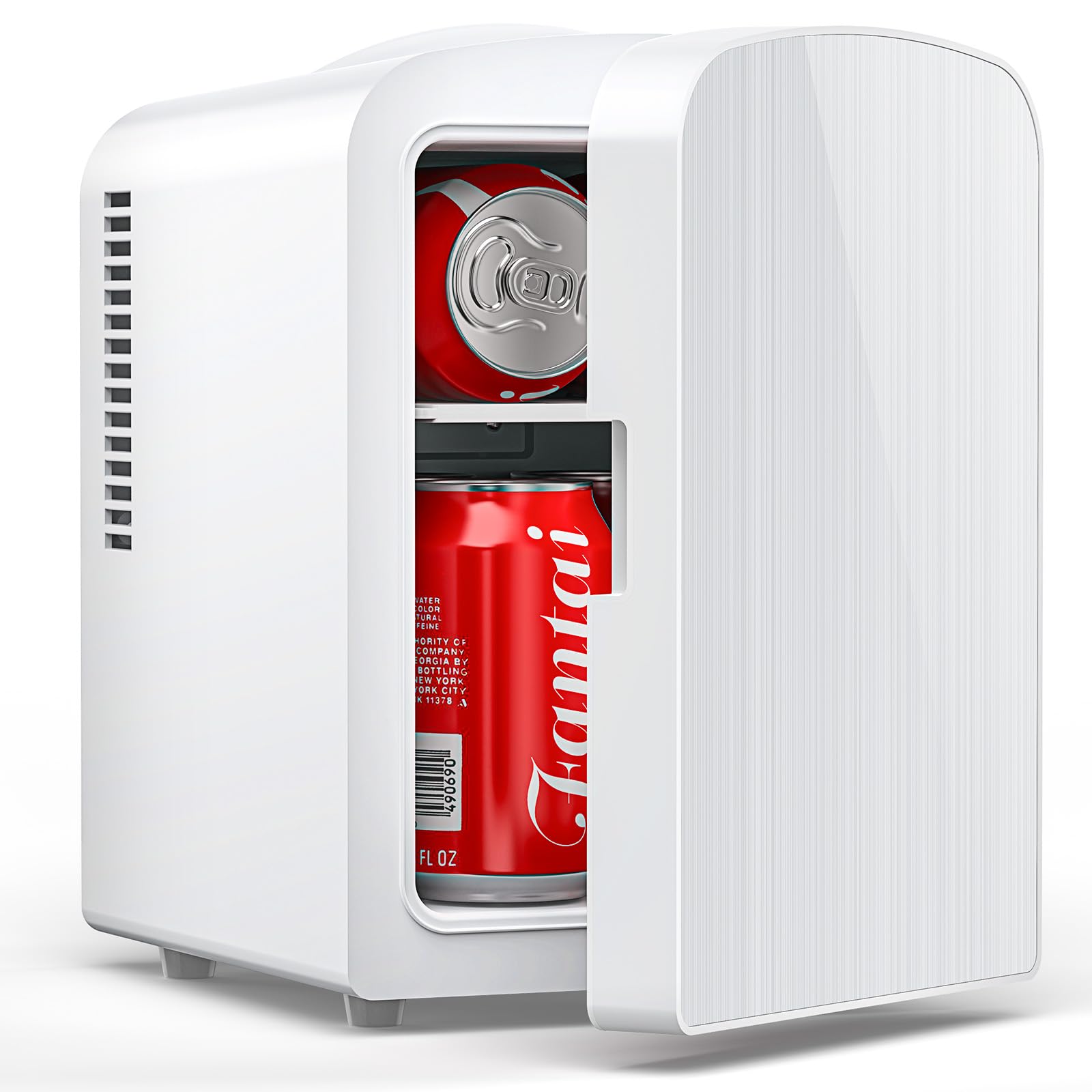 Electactic 4L/6 Cans Mini Fridge, Portable Compact Refrigerator, Small Skin Care Fridge, Food and Drinks, Small Cooler for Bedro