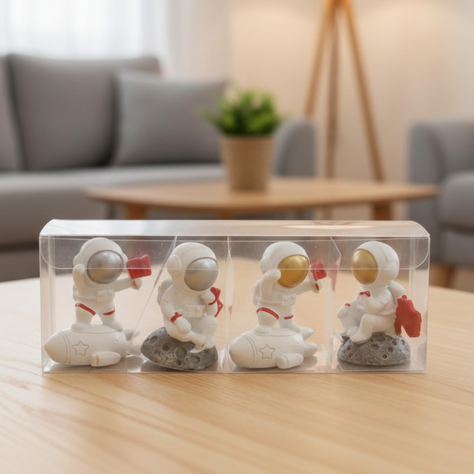 Ecraftindia Set Of 4 Astronaut Statues Spaceman Figurines Decorative Showpieces