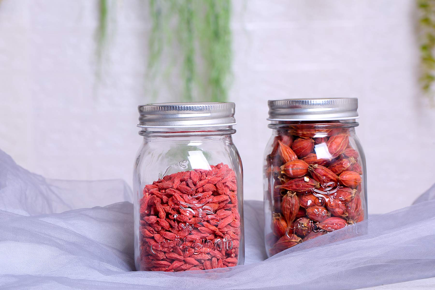 Hovico Mason Jars 17 Oz With Regular Lids And Bands, Ideal For Jam,Dishwasher Safe Mason Jar For Fermenting, Kombucha, Kefir, St