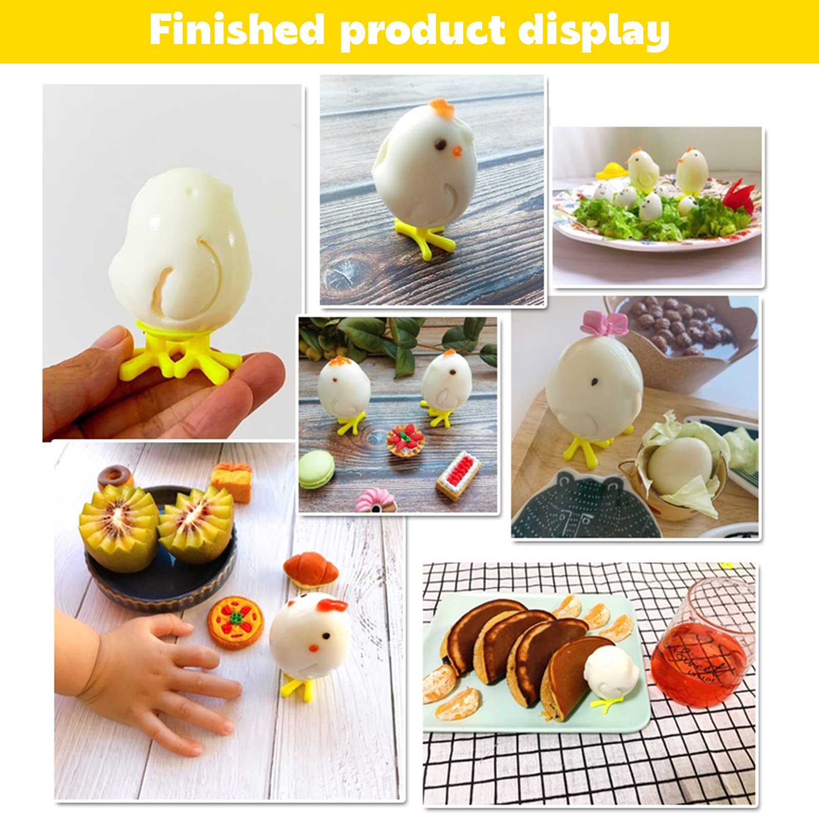 Cute Chicken Egg Mold Boiled Egg Shaper Boiled Egg Mold, Kawaii Egg Tool Chicken Shape, Cute Cartoon Chick Shape Egg Moldfor Chi