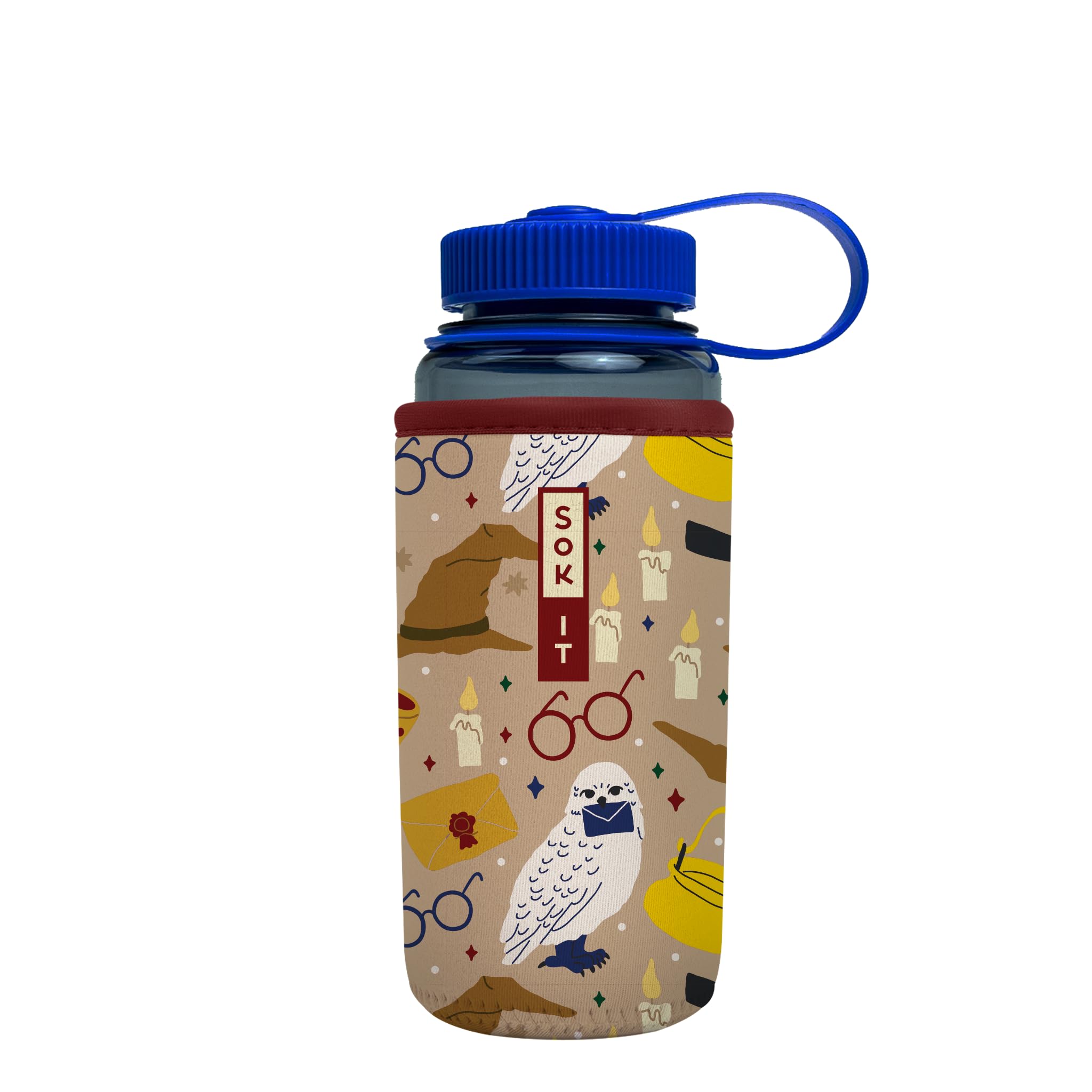 Sok It BotlSok Water Bottle Sleeve Insulated Neoprene Cover (Horcrux, Fits 16oz CamelBak or Nalgene)