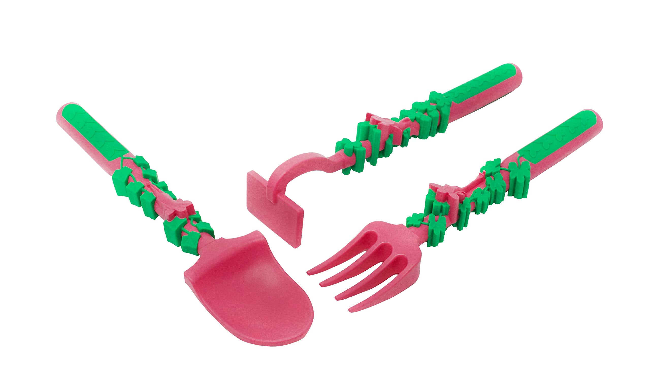 Constructive Eating - Toddler Utensils Made in USA - Silverware for Toddlers - Utensils for Kids - Constructive Eating Fork and