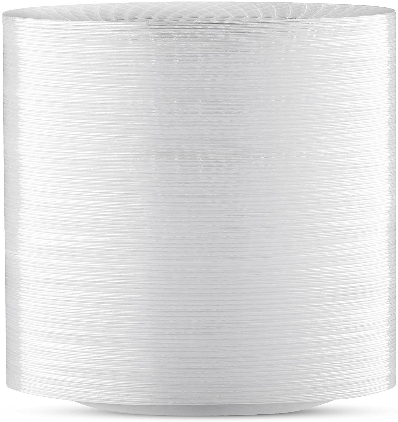 Prestee 102 Clear Plastic Plates Disposable - 6.25'' Heavy Duty Hard Plastic Clear Plates For Party - Elegant Round Cake, Desser
