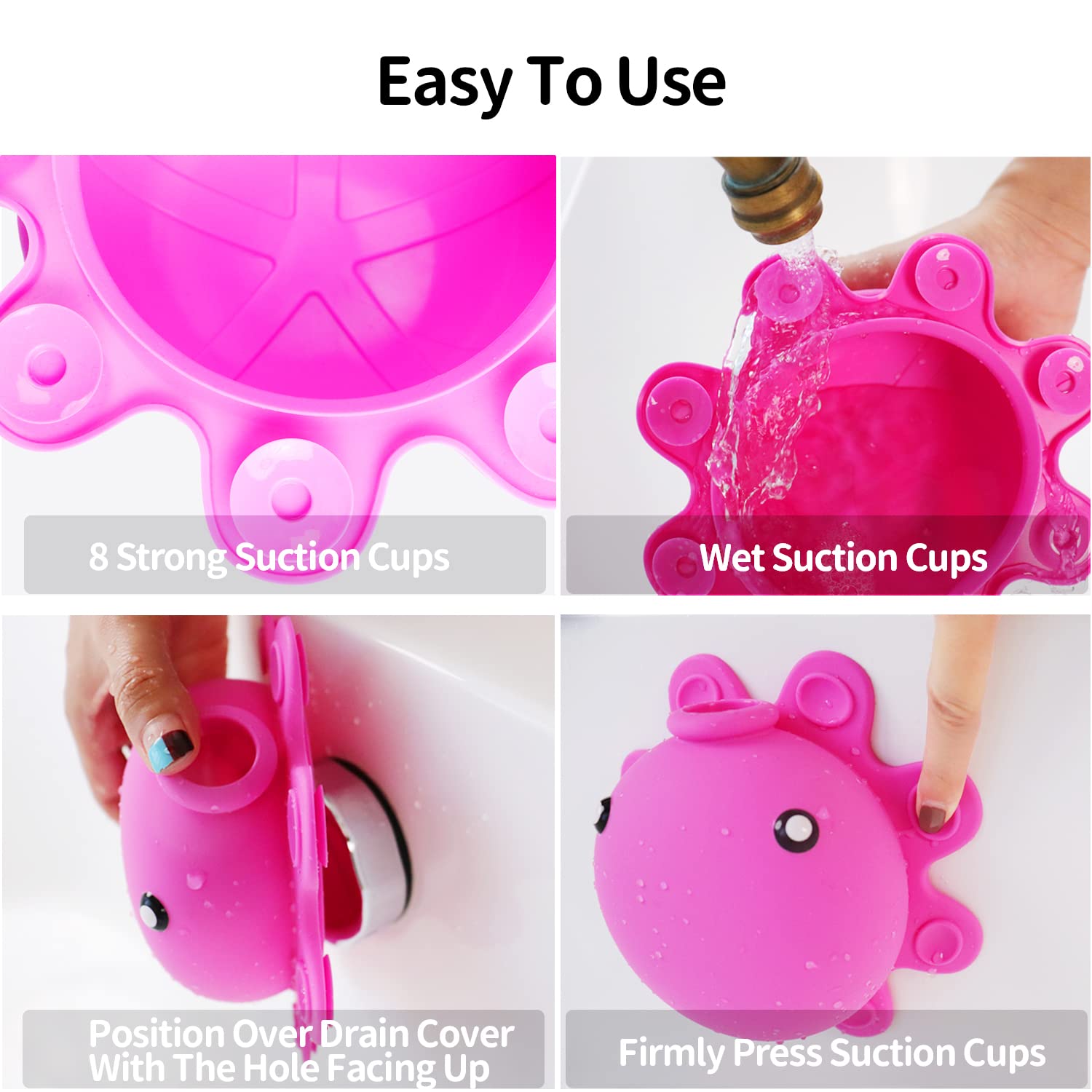 Bath Tub Overflow Drain Cover- Bathtub Drain Cover, Silicone Bathtub Overflow Cover With Suction Cup, Tub Overflow Drain Stopper