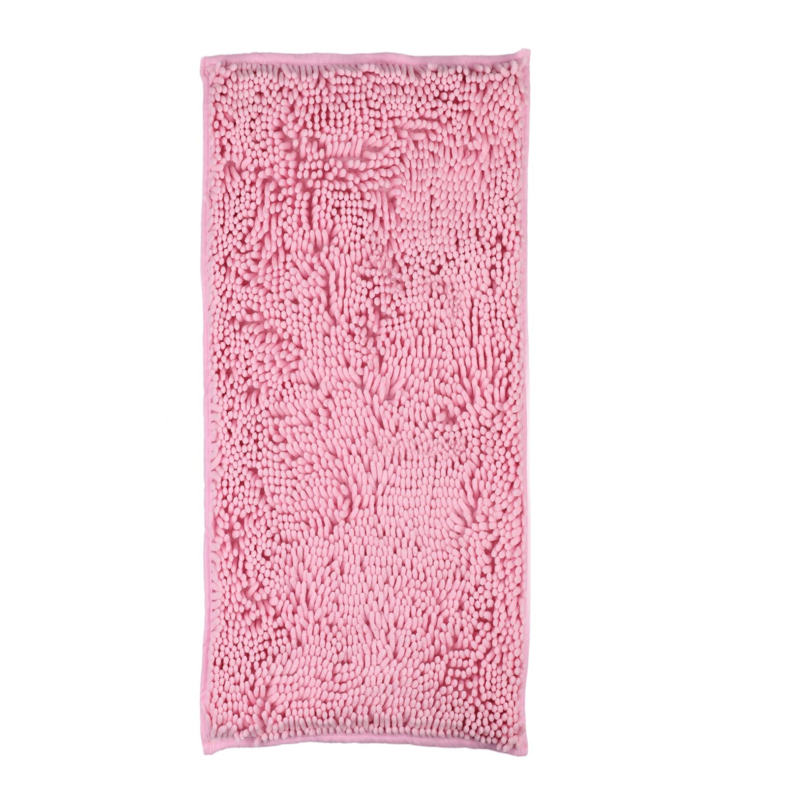 Ziyijuan Bathroom Rugs, Super Absorbent Luxury Shaggy Chenille Bath Mats, Durable Soft Bath Rugs Non Slip Washable (Pink, 20'' X