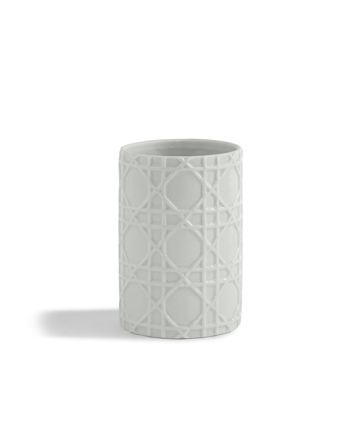 Kassatex Arn-T Rattan Tumbler, White