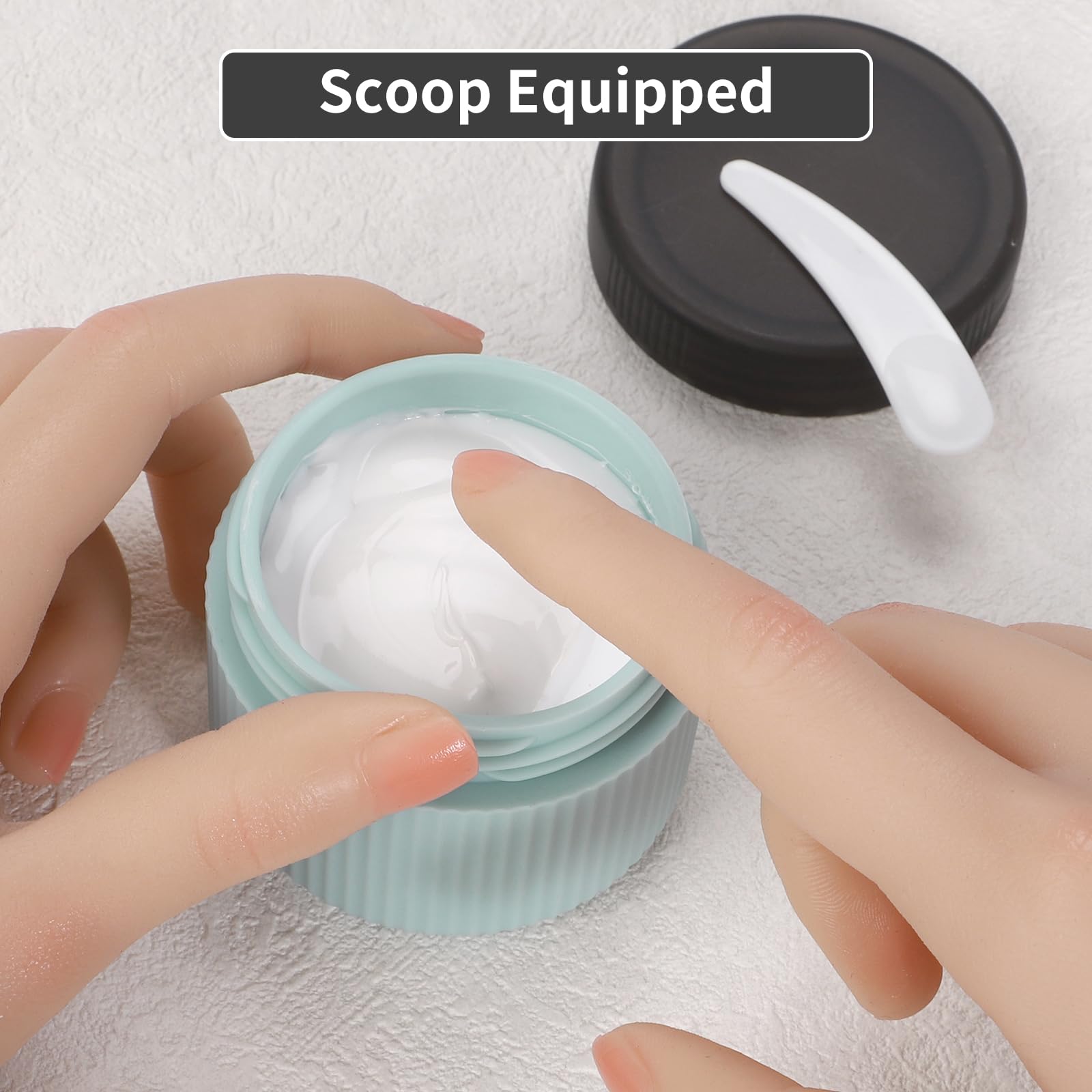 Me.Fan Travel Containers For Toiletries, Tsa Approved 2 Oz Silicone Cream Jars, Leak-Proof Travel Size Containers, Travel Access