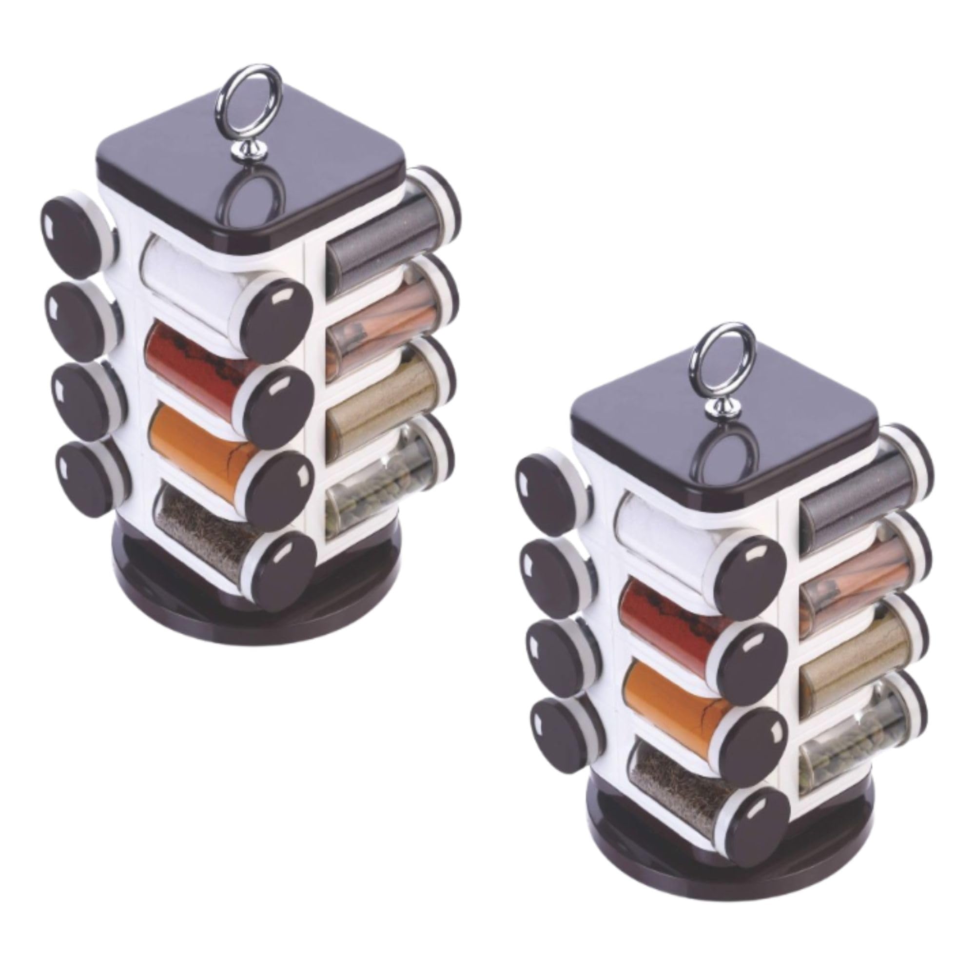 Techking Buy One Get One Masala Rack Set, 16 Pcs Set 360 Degree Spice Kit An I Kitchen Commodity Great Gifting Option (Multicolo