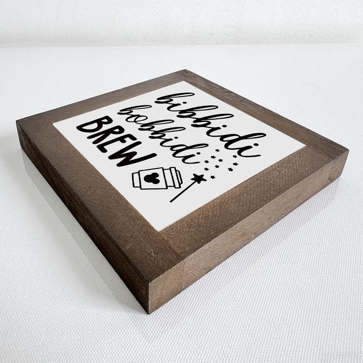 Bippity Boppity Wooden Plaque Sign, Rustic Coffee Table Sign, Kitchen & Home Decor, Tabletop Decor, Coffee & Disney Lover Gift,