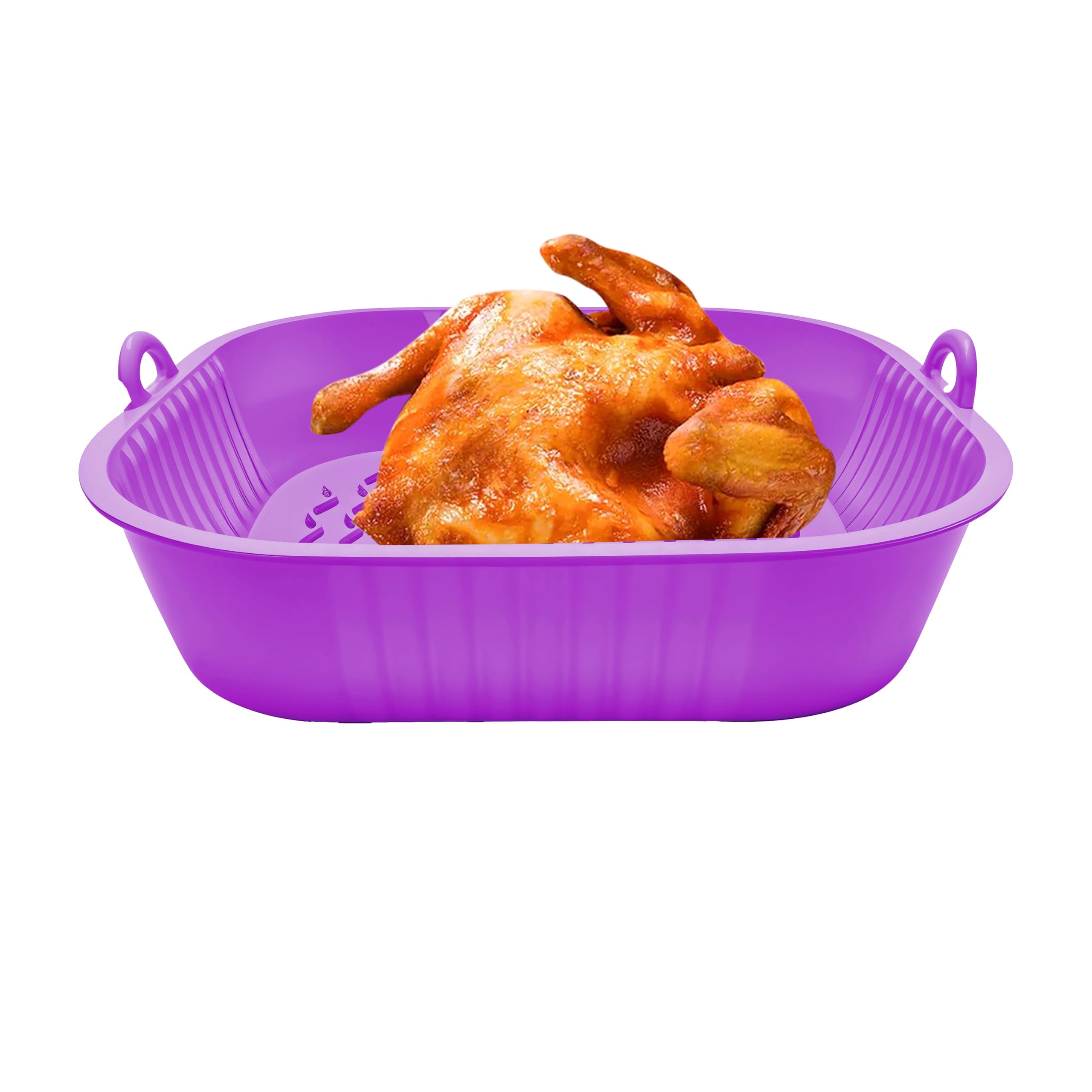 Wishome Silicone Air Fryer Liners, Reusable Air Fryer Silicone Liners Square, Food Grade Air Fryer Oven Accessories, Non Stick A