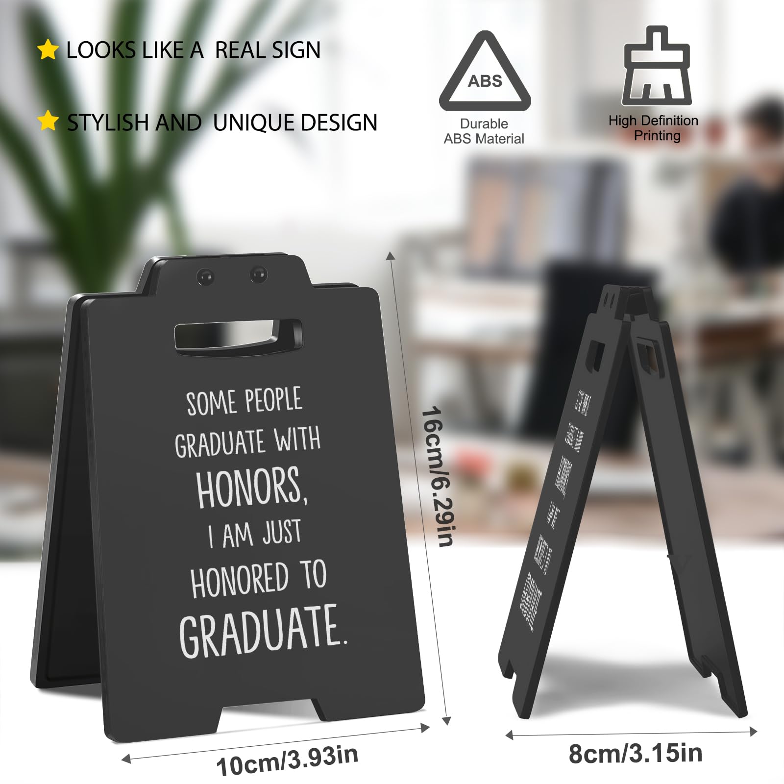 Funny Graduation Gifts for Friends, Congratulations Gift for Her, Him College Graduates - Sarcastic Graduation Sign - Ideal for