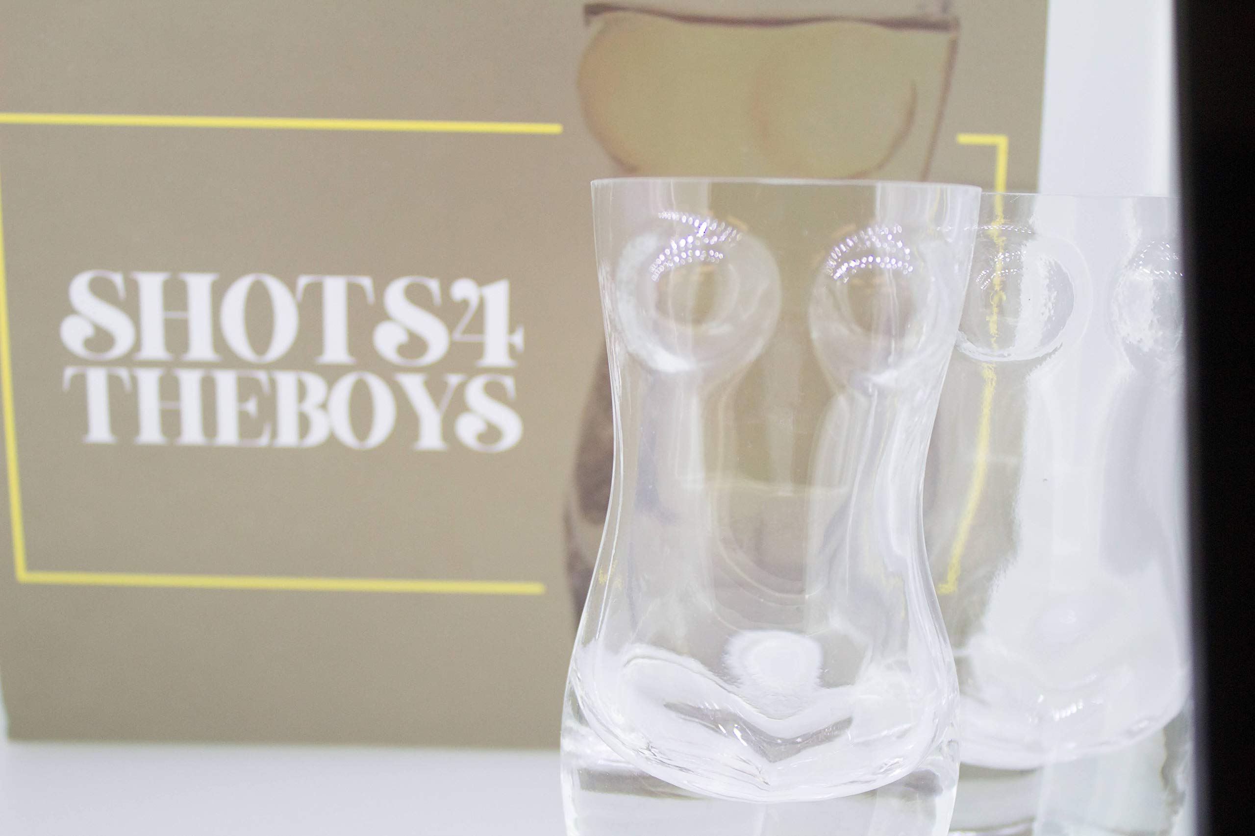 2-Pack Women Body Shaped Shot Glass By Shots4Theboys ; Perfect Funny Gift White Elephant Gift Party Shot Glass