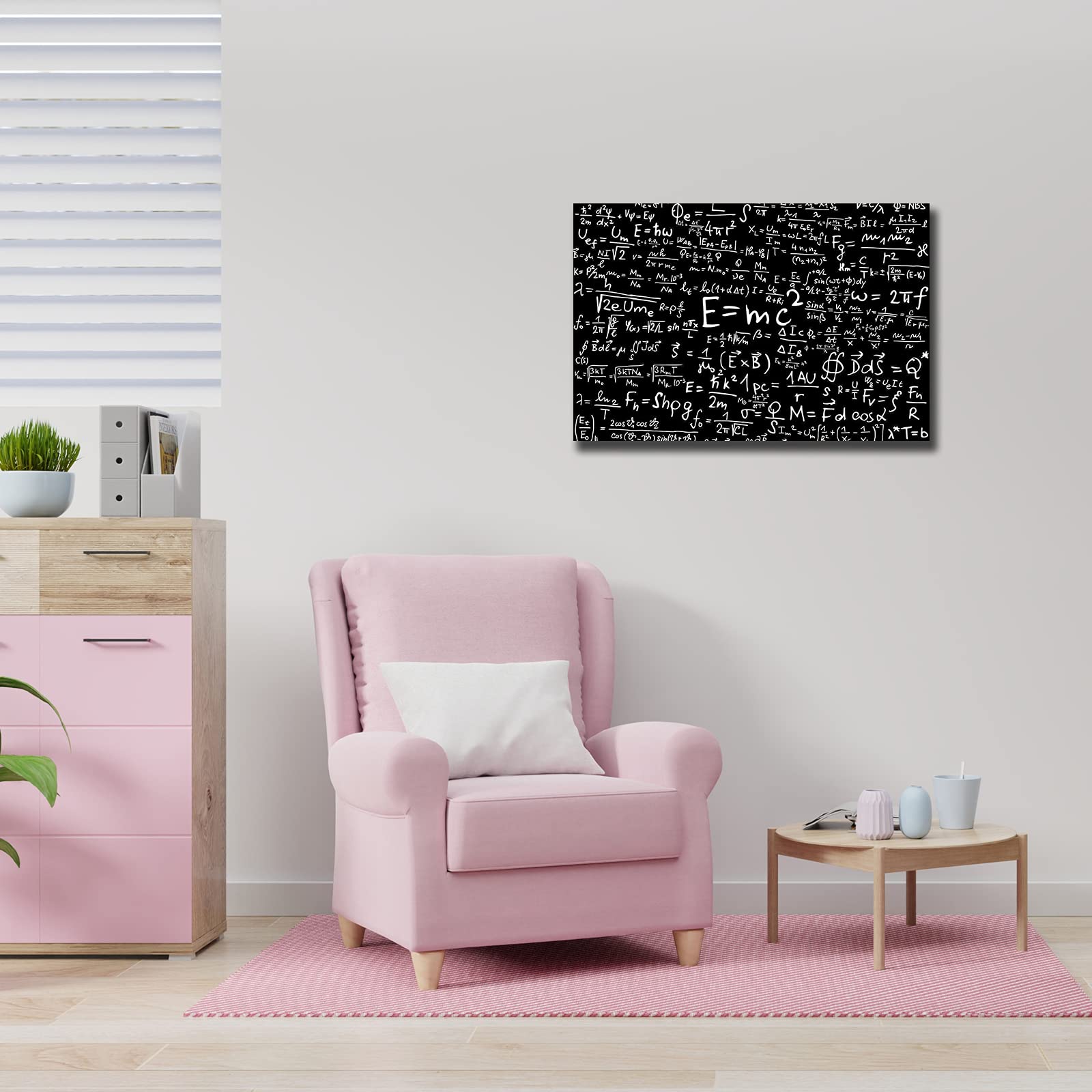 Educational Wall Art Framed Prints Canvas Black Poster Learning Physical Wall Decor Modern Picture Painting Artwork For Living R